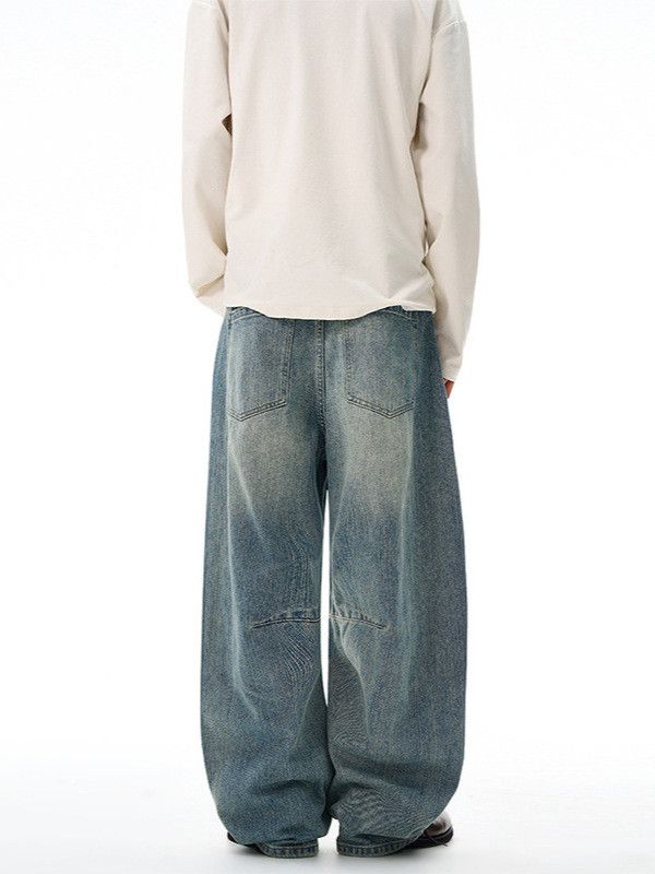 Jean Retro distressed patchwork curved jeans for men Size US 32 / EU 48 - 5 Thumbnail