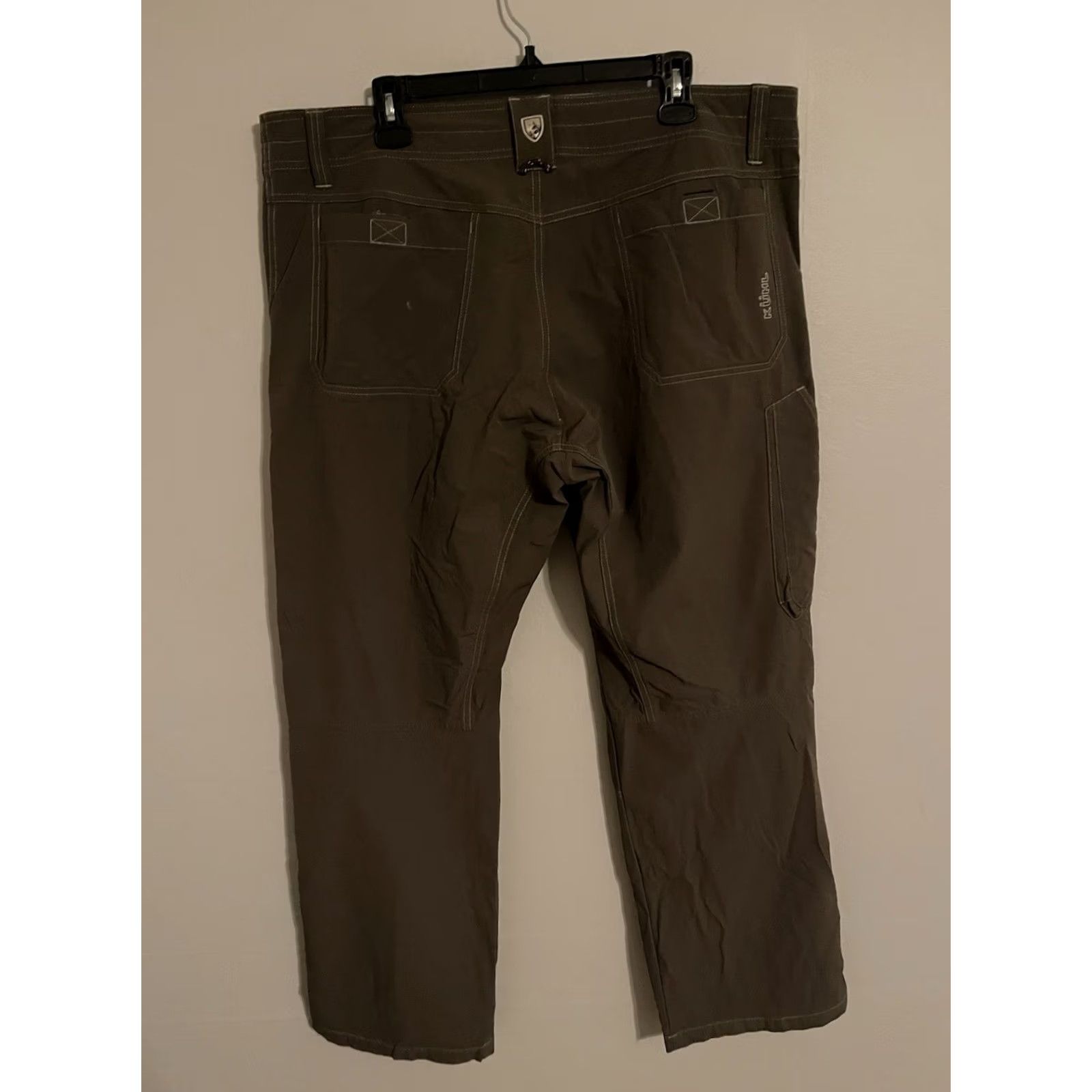 Olive Kuhl Olive Gray Outdoors Nylon Stretch Hiking Mountain Pants - Men's 40x30 Size US 40 / EU 56 - 3 Thumbnail
