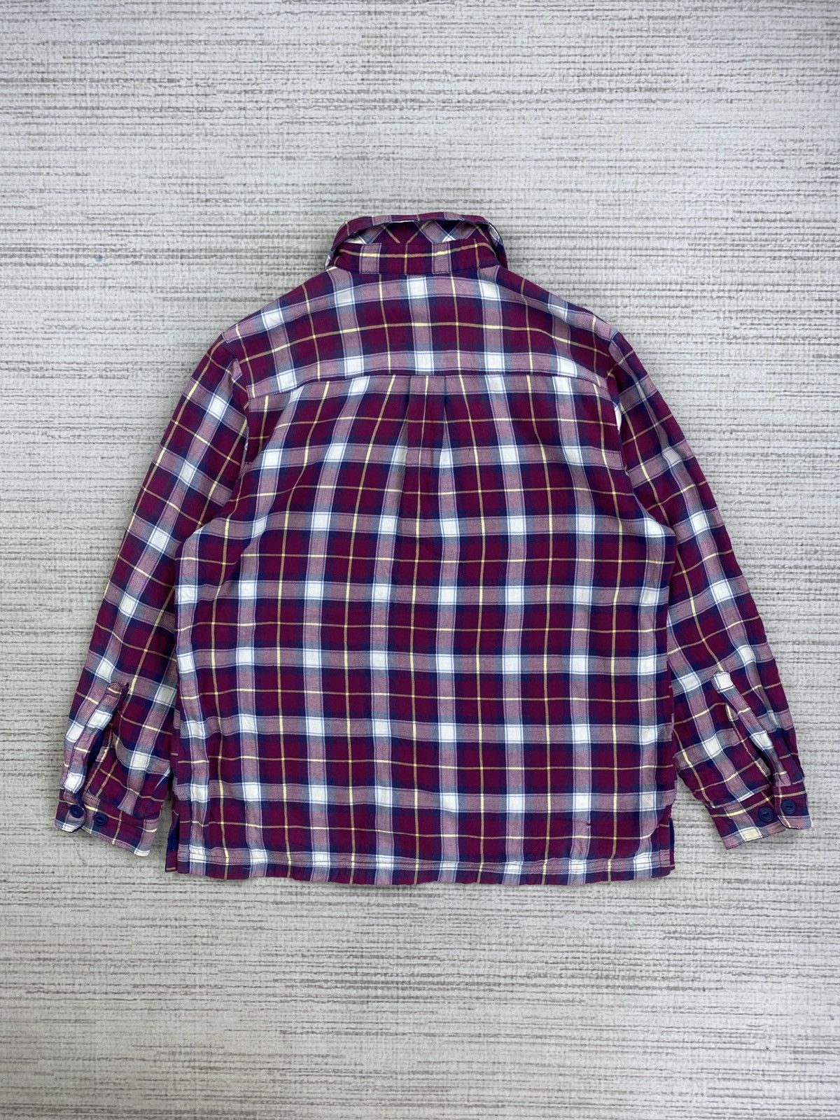 Japanese Brand × L.L. Bean × Vintage Vintage L.L Bean Men’s Fleece Linen Plaid Button Shirt Size US M / EU 48-50 / 2 - 2 Thumbnail