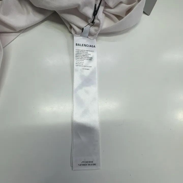 Balenciaga Balenciaga White Logo Print Short Sleeve T-shirt 0079-2507 Size S / US 4 / IT 40 - 5 Thumbnail