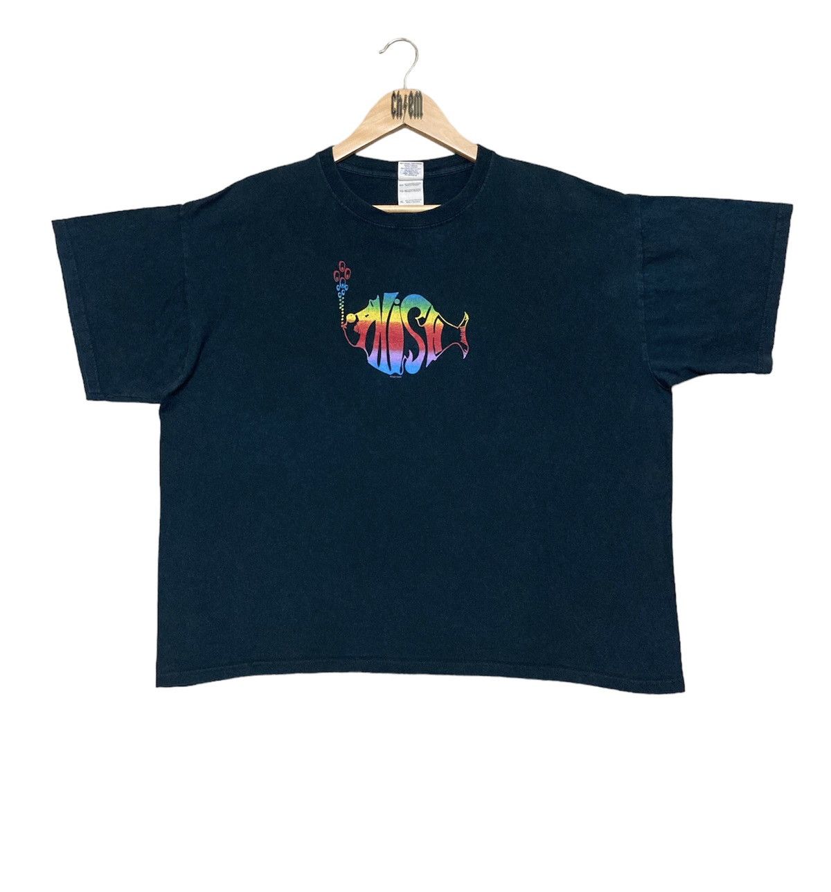 image of Band Tees x Vintage 2007 Phish Boxy Oversized T-Shirt in Black, Women's (Size XL)