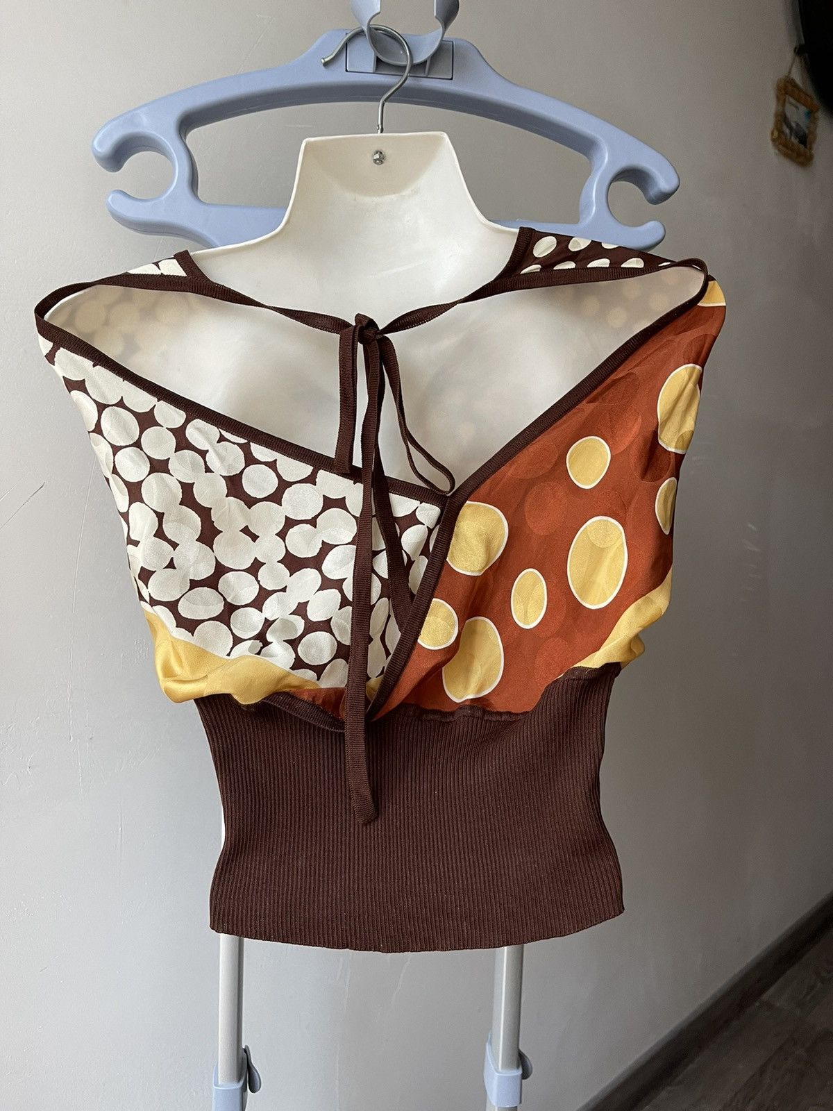 Hermes Hermes Silk Scarf Twillaine Top - Polka Dot Print Size S / US 4 / IT 40 - 6 Thumbnail