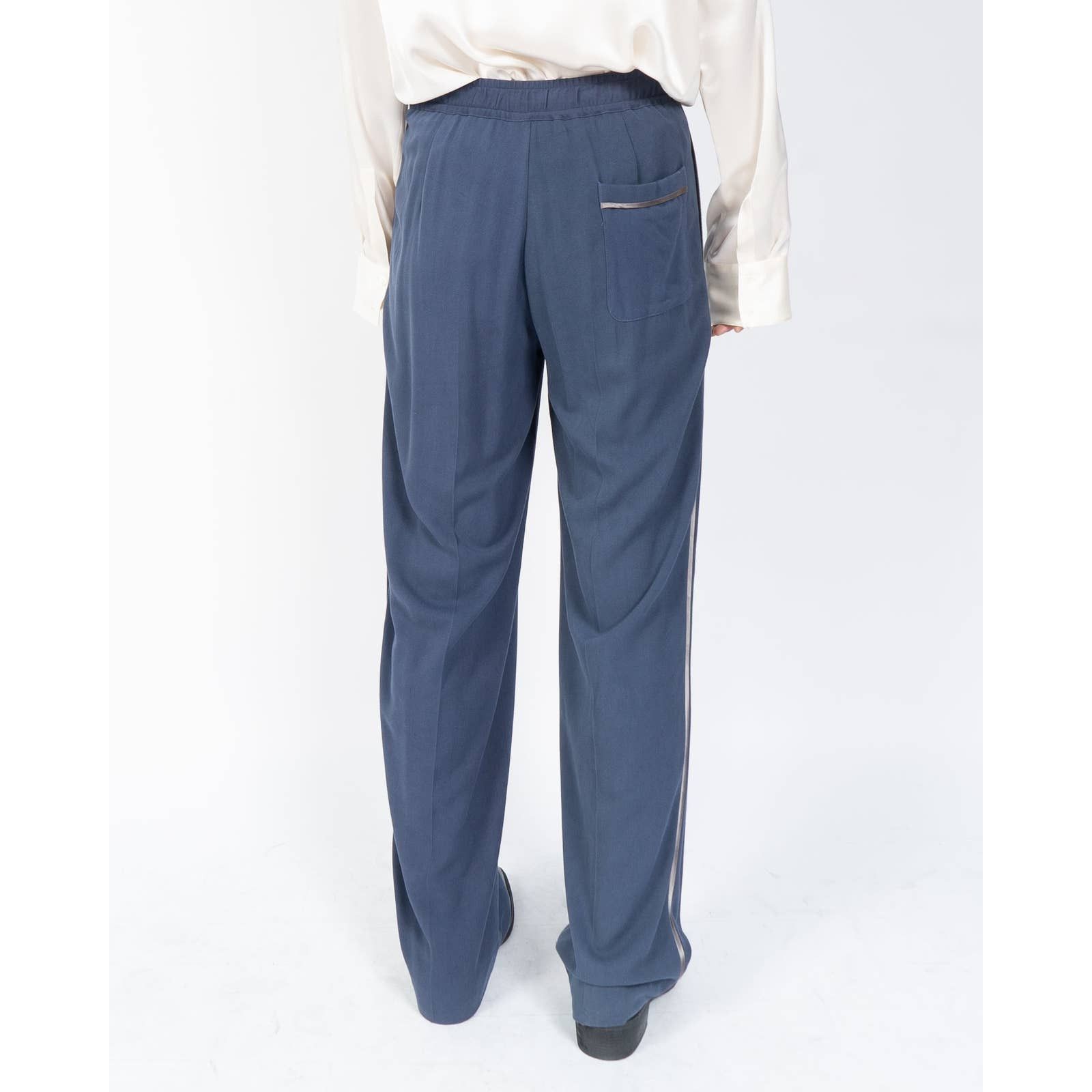 Haider Ackermann SS19 Bondi Blue Relaxed Sidestripe Trousers Size US 30 / EU 46 - 5 Thumbnail