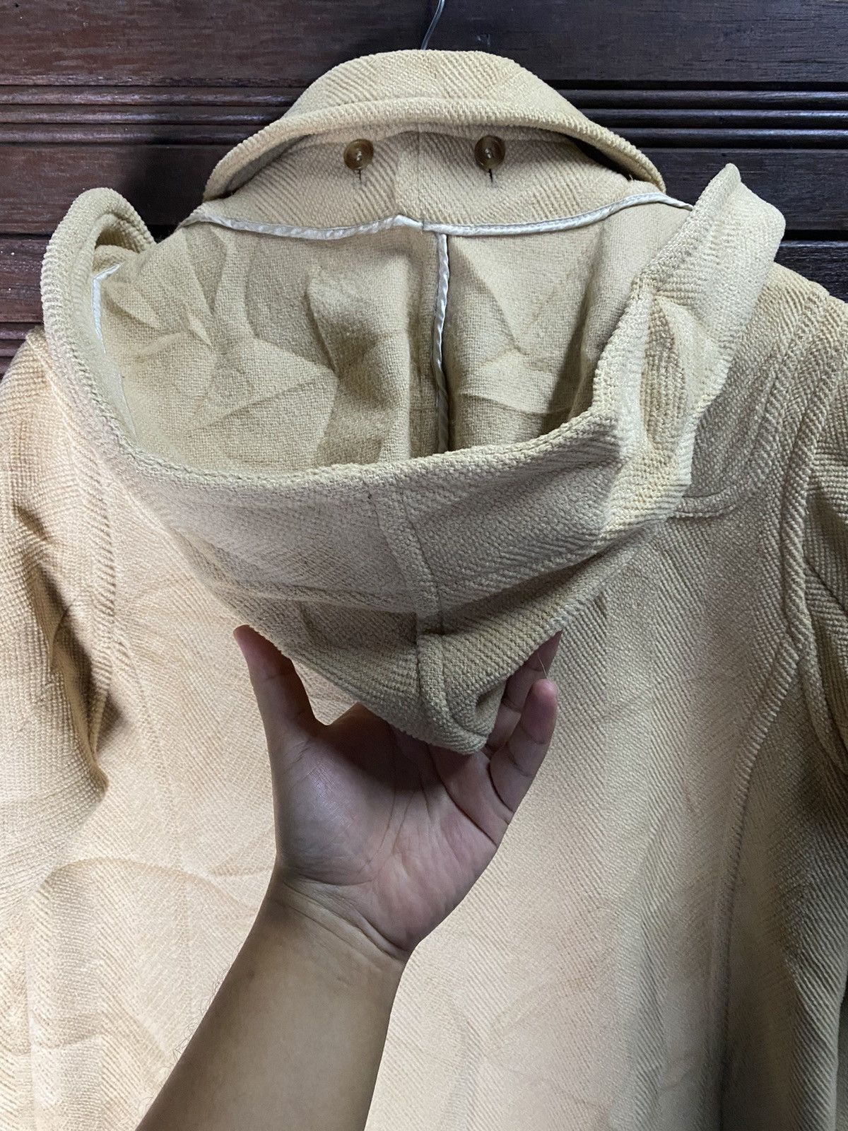 Aquascutum × Autumn Cashmere × Vintage Vintage Aquascutum Wool Cashmere Hooded Long Jacket Size US S / EU 44-46 / 1 - 4 Thumbnail