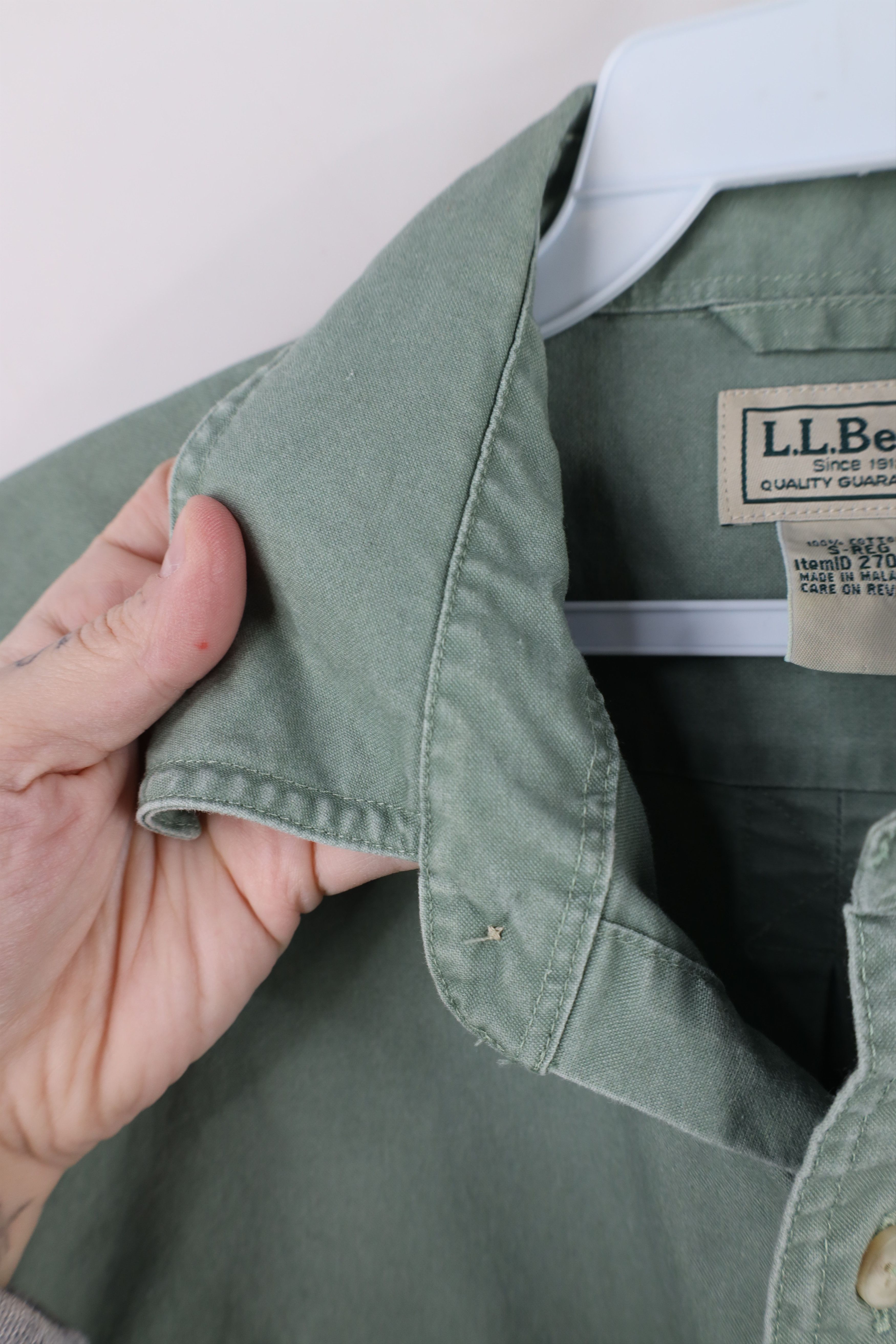 L.L. Bean × Vintage Vintage 90s LL Bean Safari Bush Collared Button Shirt Green Size US S / EU 44-46 / 1 - 8 Thumbnail