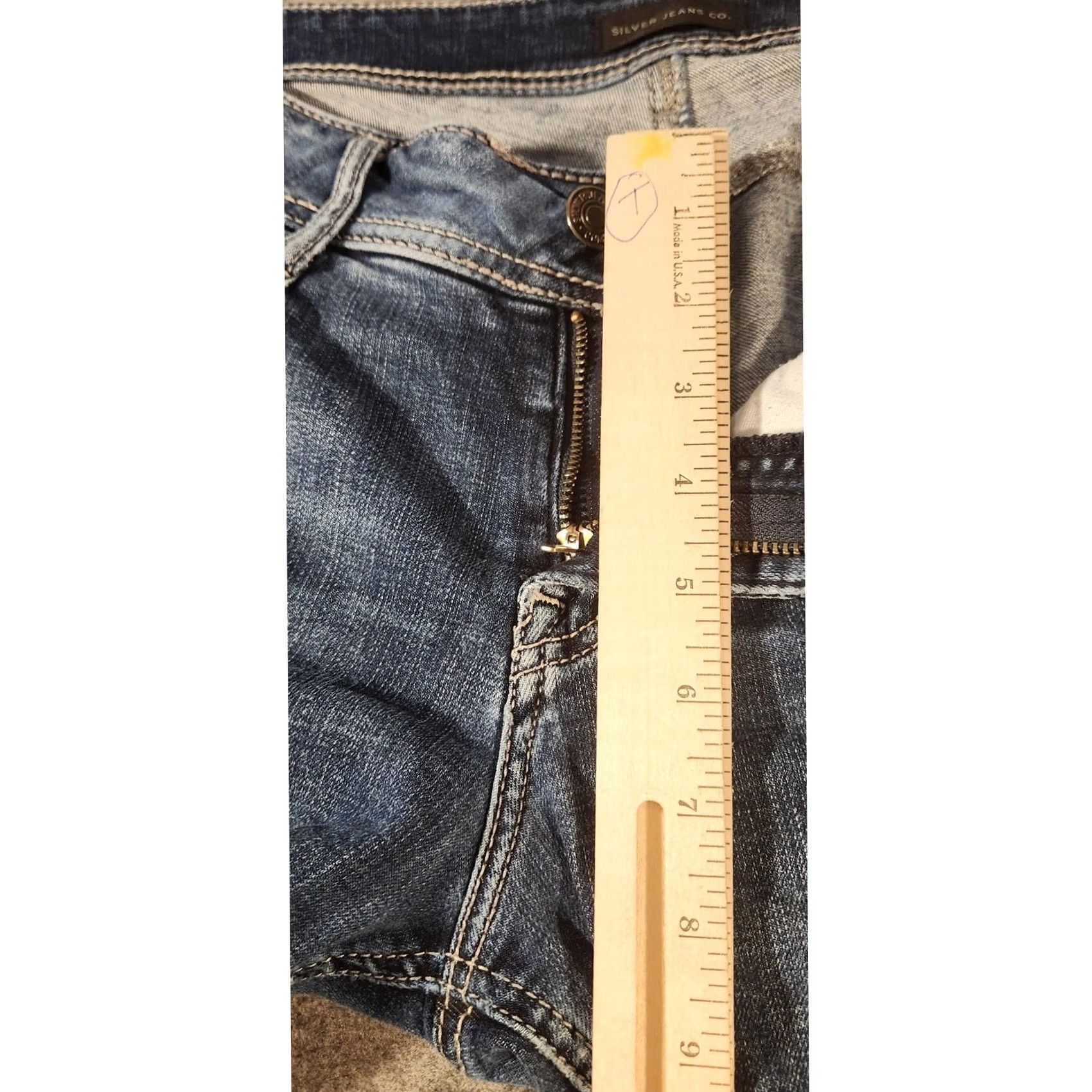 Silver Jeans Co. VINTAGE Silver Jeans Co. Womens Bootcut Denim 27 Blue Low Rise Embroidered 5-Pocket Size 27" / US 4 / IT 40 - 3 Thumbnail