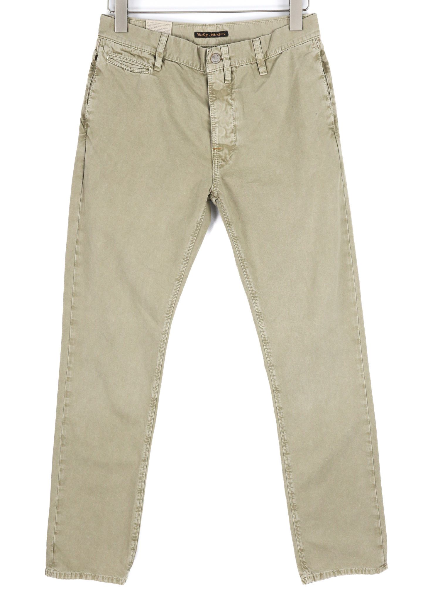 Nudie Jeans KHAKI REGULAR W29/L32 Beige Chino Logo 82657 Size US 29 - 1 Thumbnail