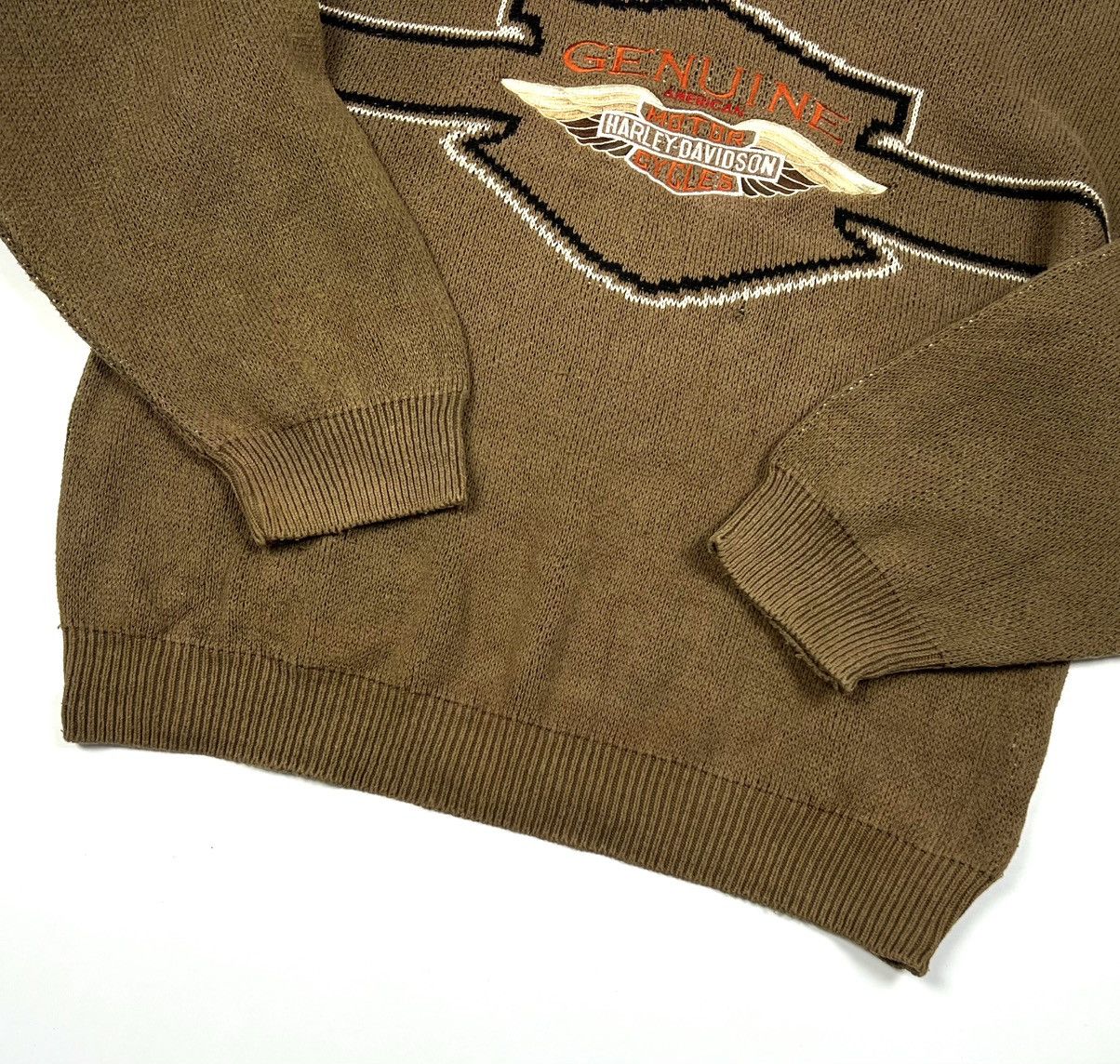 Harley Davidson × Vintage Vintage Harley Davidson USA Big Logo Knit Sweater Size XL Size US XL / EU 56 / 4 - 11 Thumbnail