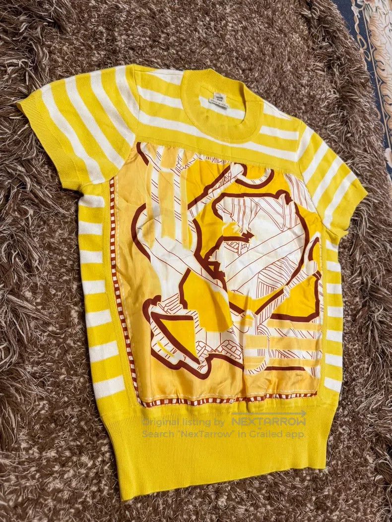 Hermes Hermes Silk Cashmere Short Sleeve Top Size XS / US 0-2 / IT 36-38 - 3 Thumbnail