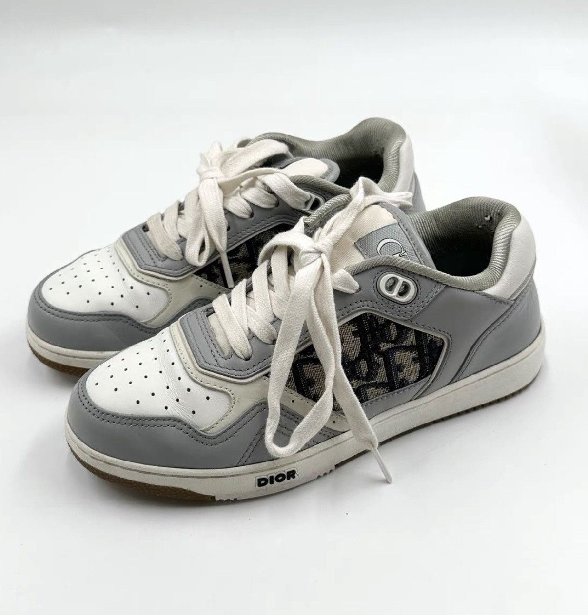 Dior Dior B27 Grey Oblique Sneakers K12 Size US 6 / IT 36 - 1 Thumbnail