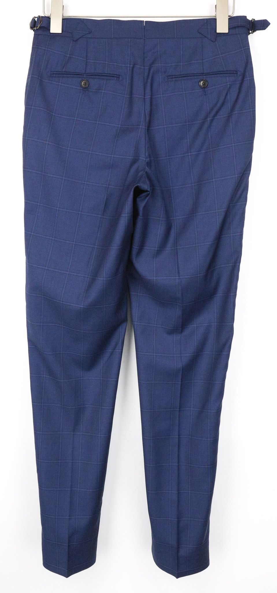 Suitsupply LA SPALLA UK34R Blue Wool Checked Trousers 74731 Size 34R - 2 Thumbnail