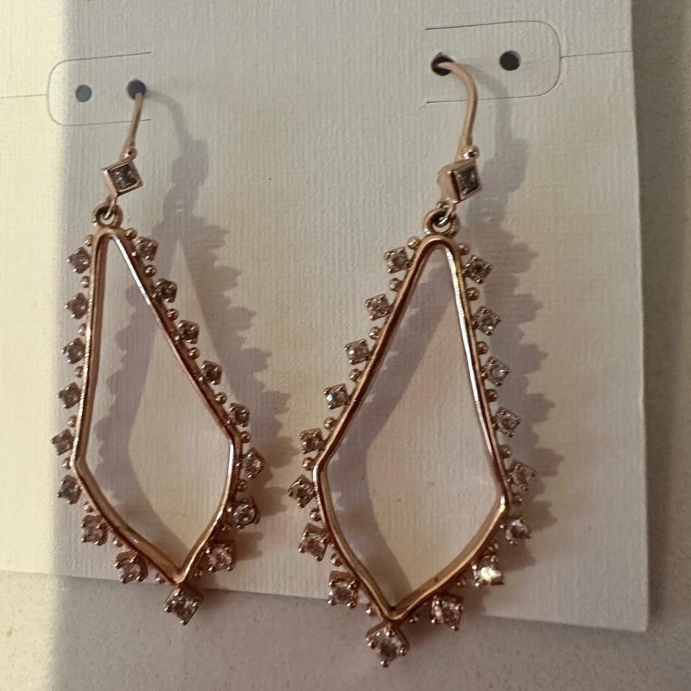 Kendra Scott Kendra Scott Bea Crystal Drop Earrings in Rose Gold NEW Size ONE SIZE - 4 Thumbnail