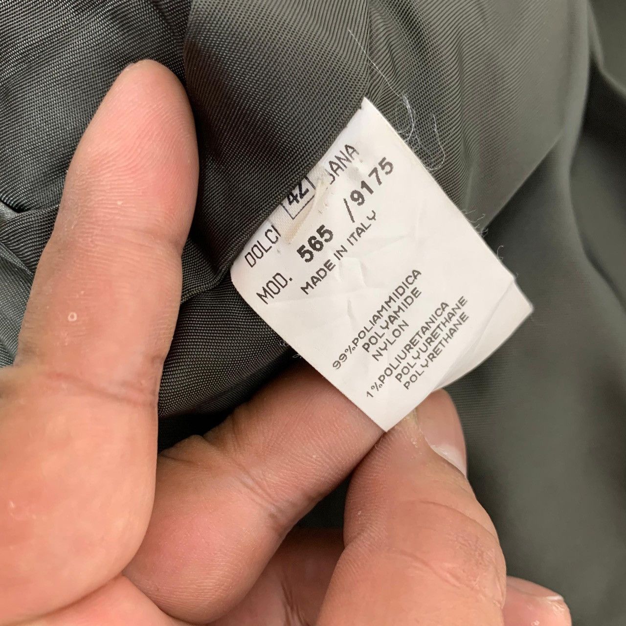Dolce & Gabbana Vintage Olive Green Diamond Quilted Military Liner Jacket Size US M / EU 48-50 / 2 - 19 Thumbnail