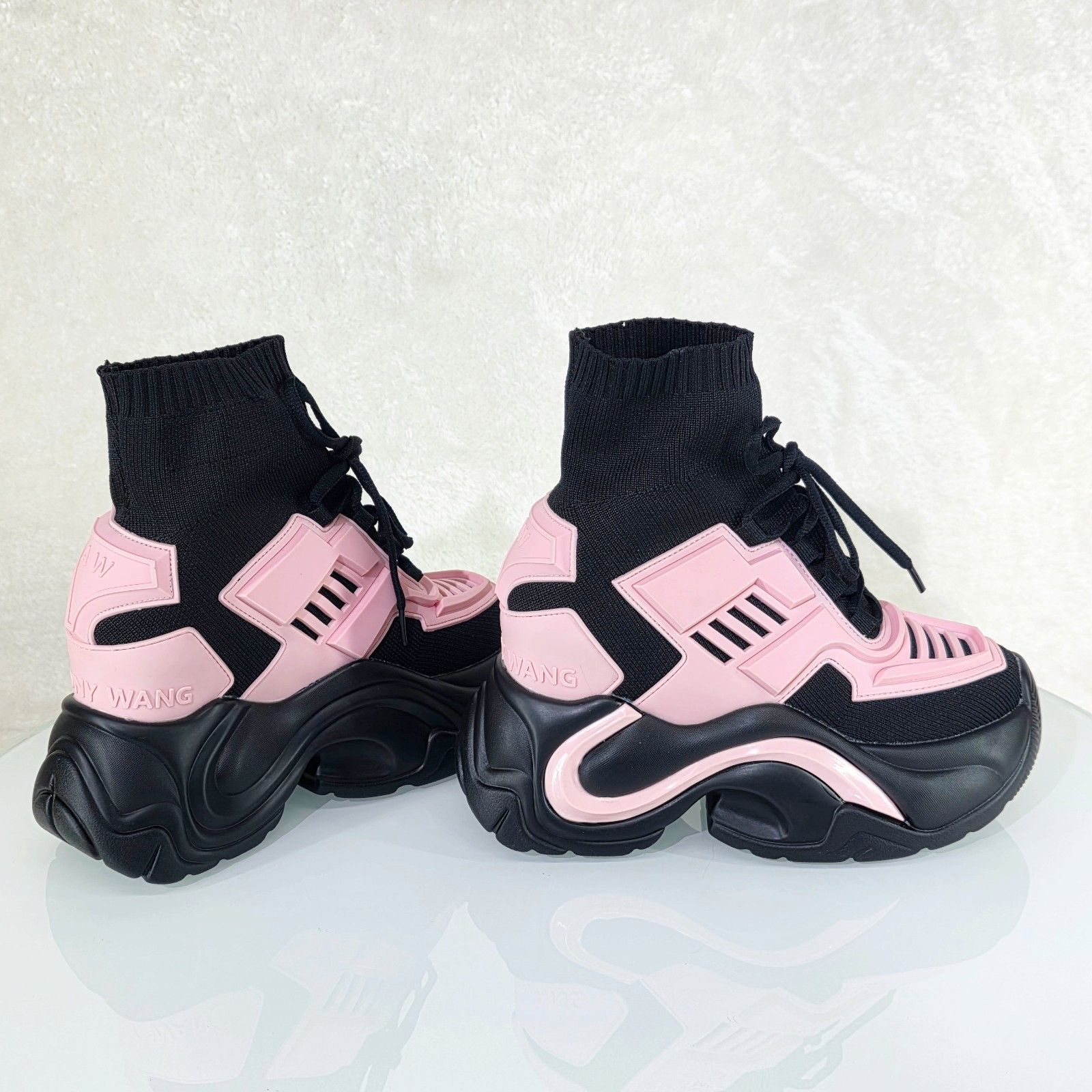 Other Wang Jupiter Damson Pull On Knit Platform Sneaker Boots 4" H Size US 8 / IT 38 - 3 Thumbnail