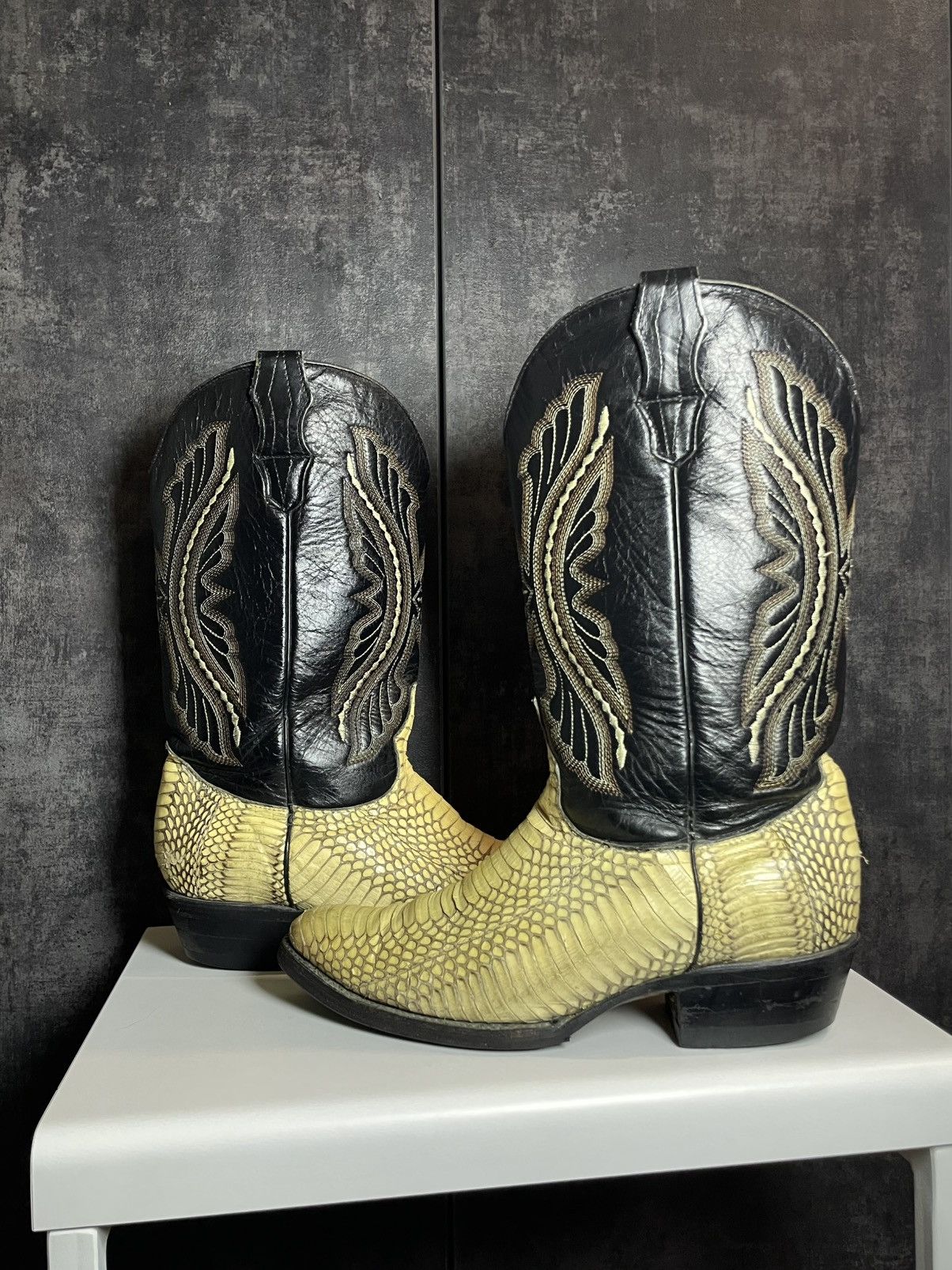 Vintage Vintage Leather Snake Cowboy Boots Avant Garde Japanese Size US 9.5 / EU 42-43 - 2 Thumbnail