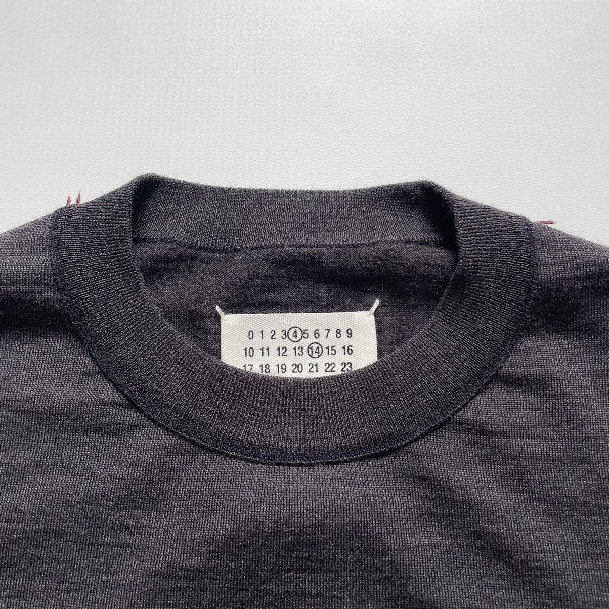 Maison Margiela A/W 23 Gray Wool Inside Out Seam Sweater Size US M / EU 48-50 / 2 - 3 Thumbnail