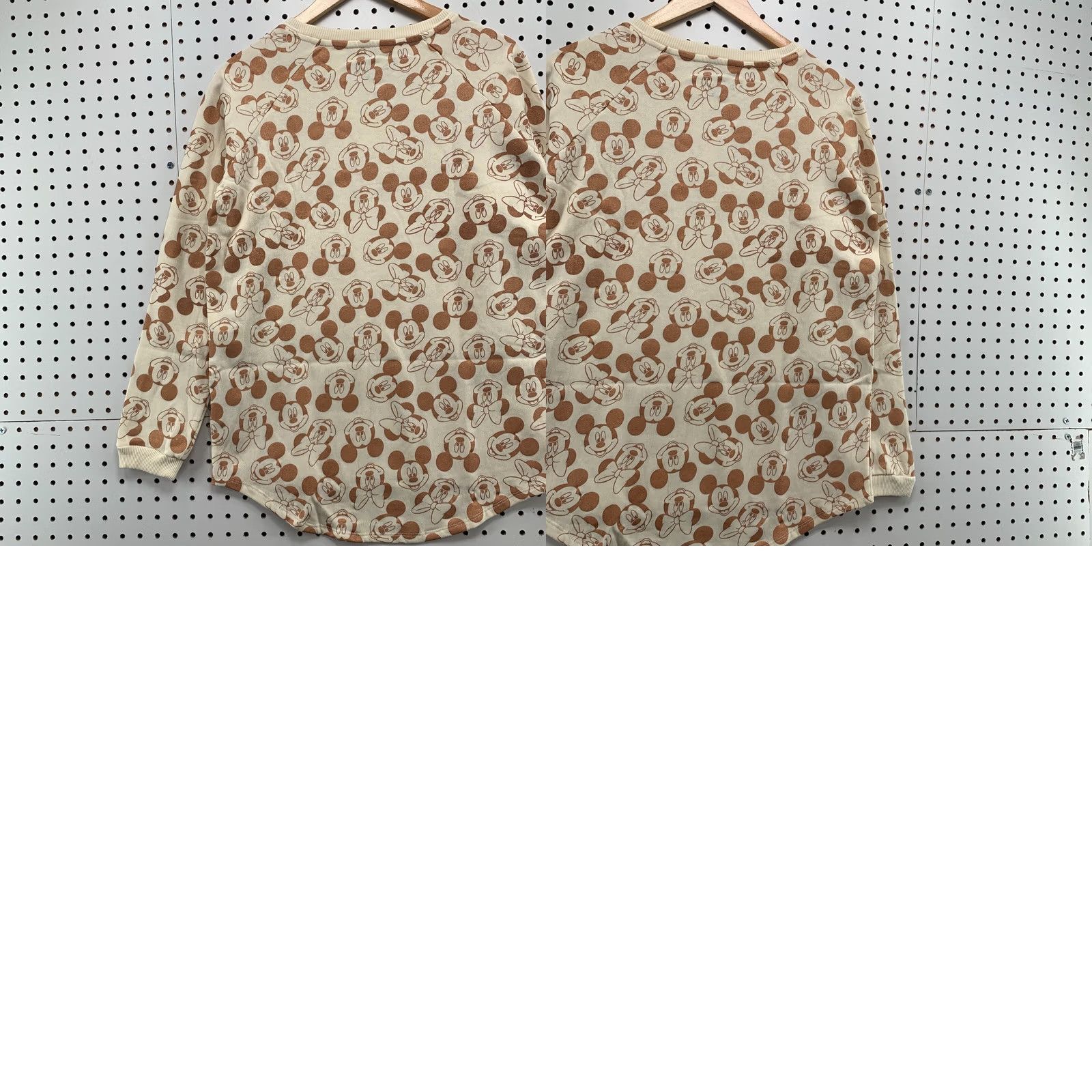 Disney Disney Mickey Mouse Shirt Womens Large Beige Long Sleeve All Over Print 20X26 Size L / US 10 / IT 46 - 9 Thumbnail