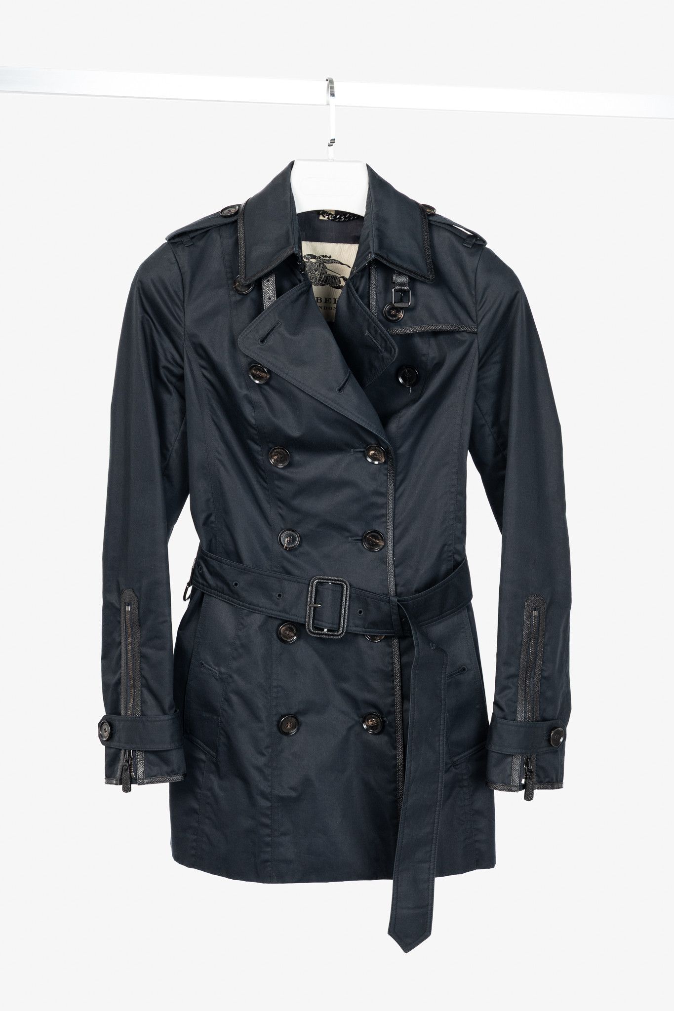 Burberry Burberry Cotton Double-Breasted Belted Trench Coat Size XS / US 0-2 / IT 36-38 - 1 Thumbnail