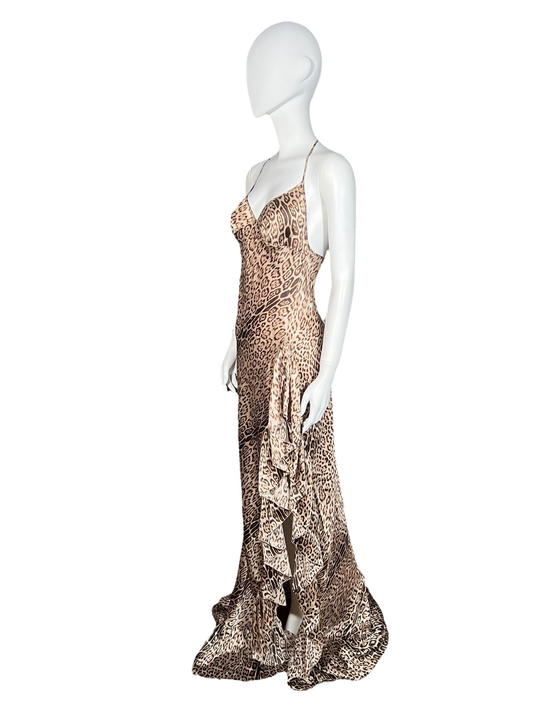 Roberto Cavalli Roberto Cavalli F/W 2000 Leopard Print Gown with Train Size L / US 10 / IT 46 - 3 Thumbnail