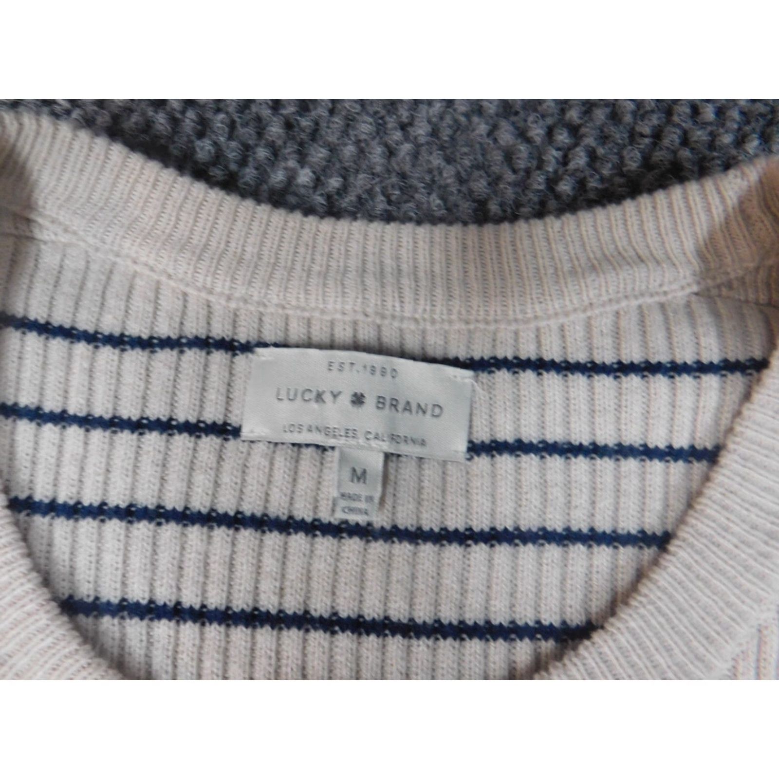 Lucky Brand Lucky Brand Sweater Womens Medium Beige off the shoulder slit pullover Size M / US 6-8 / IT 42-44 - 6 Thumbnail