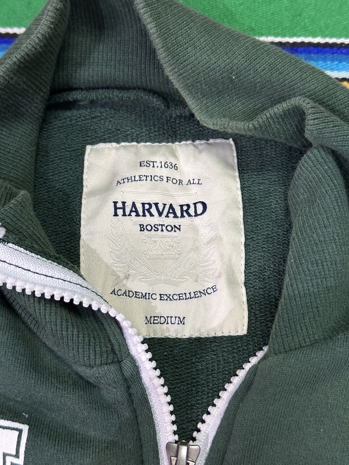 If Six Was Nine 💥Vintage Harvard💥 Distress Green Harvard 💥 Size US M / EU 48-50 / 2 - 4 Thumbnail