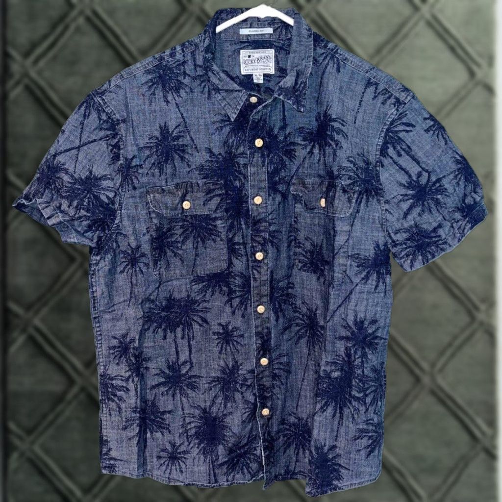 Lucky Brand Lucky Brand Shirt Men’s Short Sleeve Saturday Stretch Clean 2 PKT Workwear XL Multicolor Floral Button-Up Polo Style? Size US XL / EU 56 / 4 - 1 Thumbnail