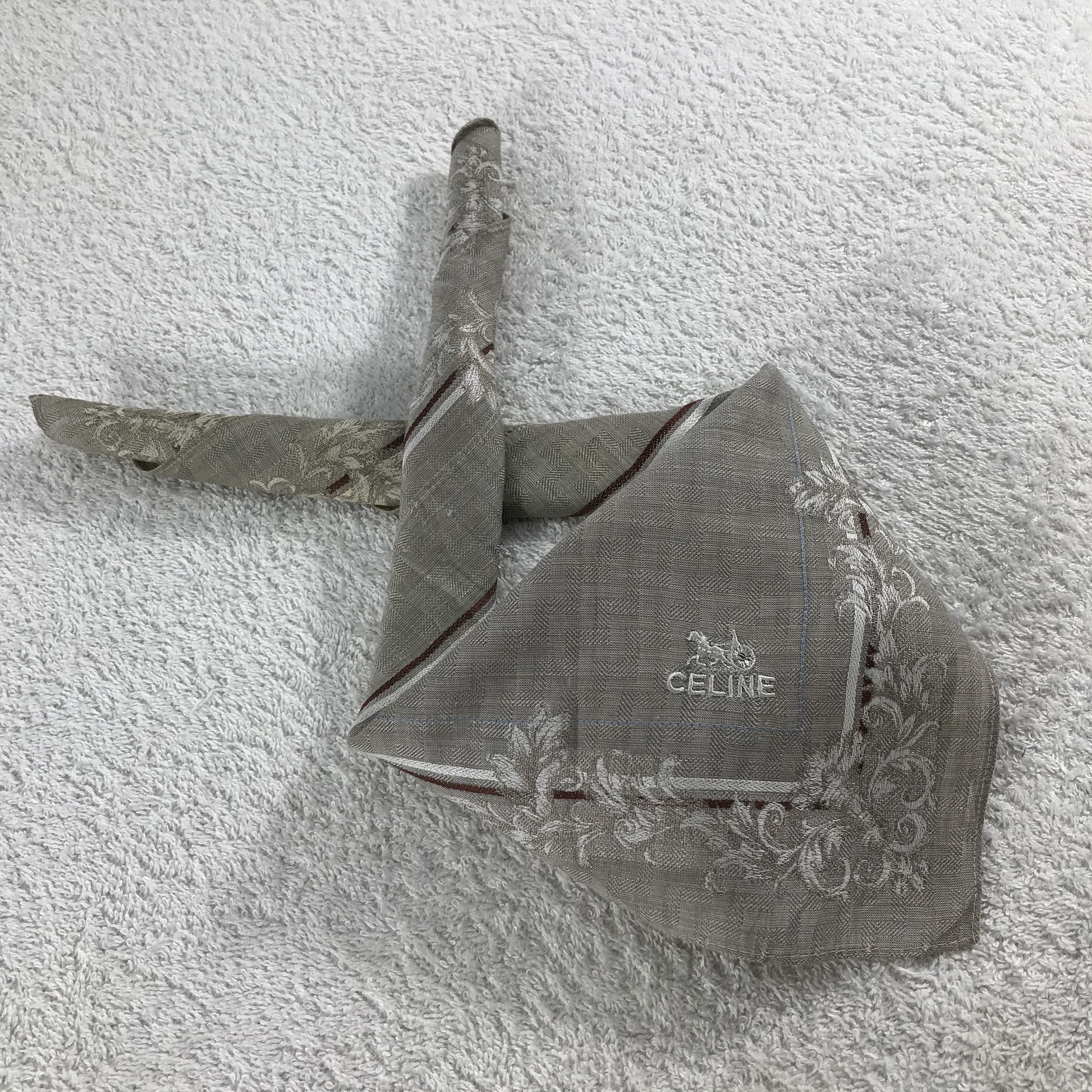 Celine × Vintage Celine Bandana / Handkerchief / Neckerchief - S121 Size ONE SIZE - 4 Thumbnail