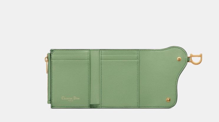 Dior o1w1db11024 Size: OS / Saddle Lotus Wallet in Dark Mint Size ONE SIZE - 4 Thumbnail