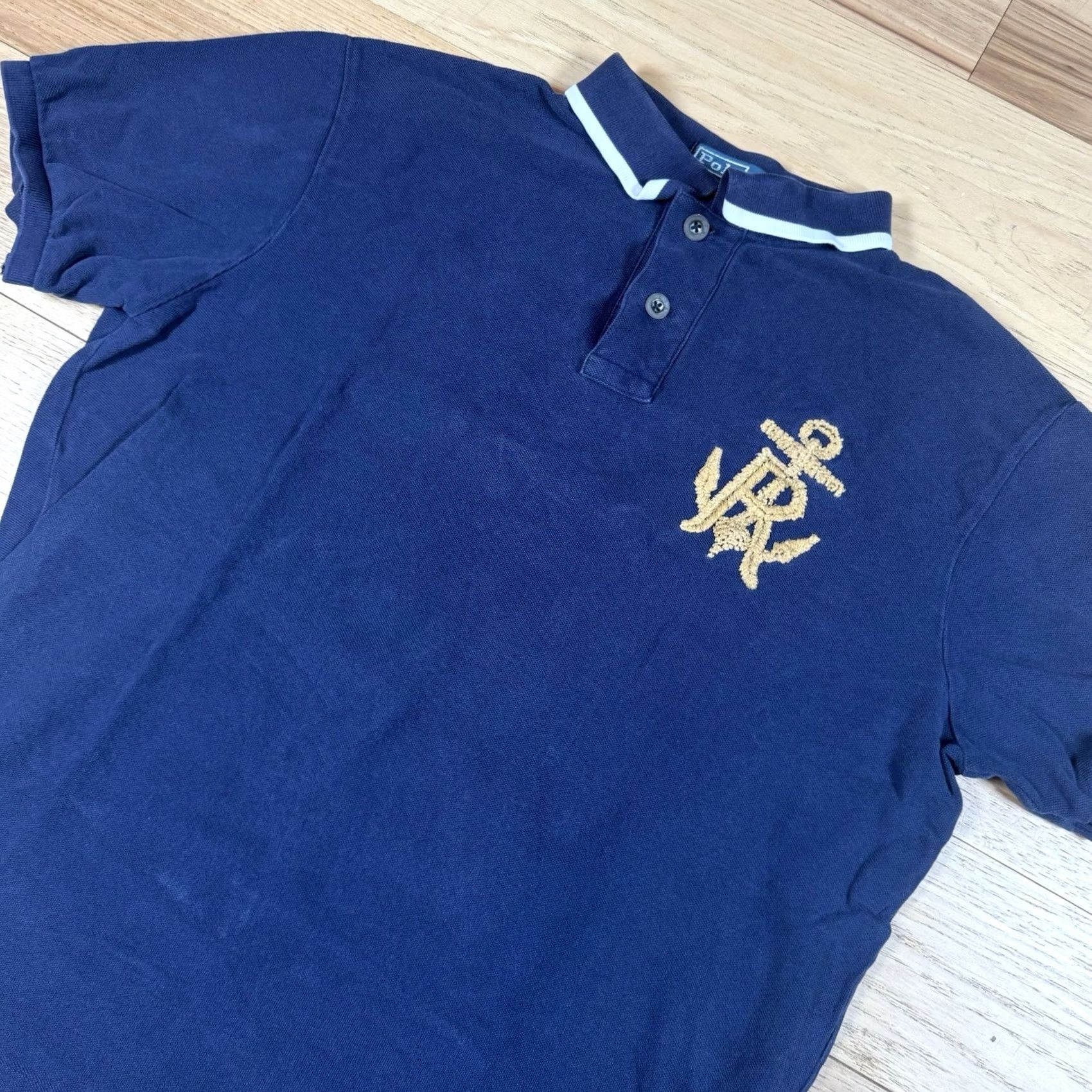 Polo Ralph Lauren VINTAGE Polo Ralph Lauren Shirt RL Anchor Embroidery Rugby Mens L Blue Size US L / EU 52-54 / 3 - 2 Thumbnail