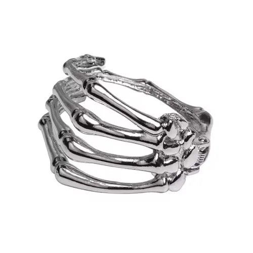 Jewelry Punk Metal Skull Claw Bracelet Size ONE SIZE - 3 Thumbnail