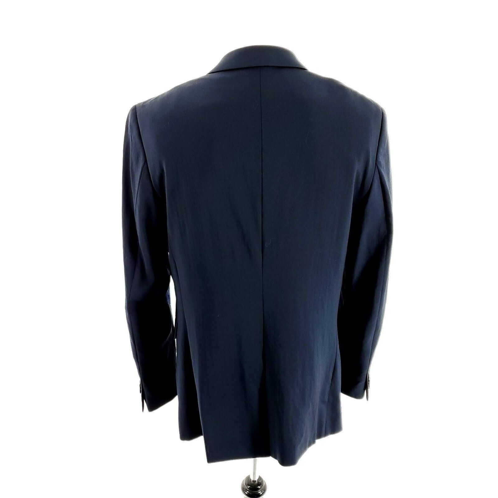 Banana Republic DAMAGED Banana Republic Wool 2 Button Blazer 40R Blue Lanifi Size 40R - 7 Thumbnail