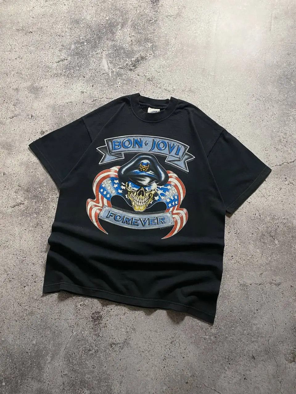 Bon Jovi × Vintage 2000s BON JOVI FOREVER EURO CRUSH TOUR ROCK BAND T SHIRT Size US M / EU 48-50 / 2 - 4 Thumbnail
