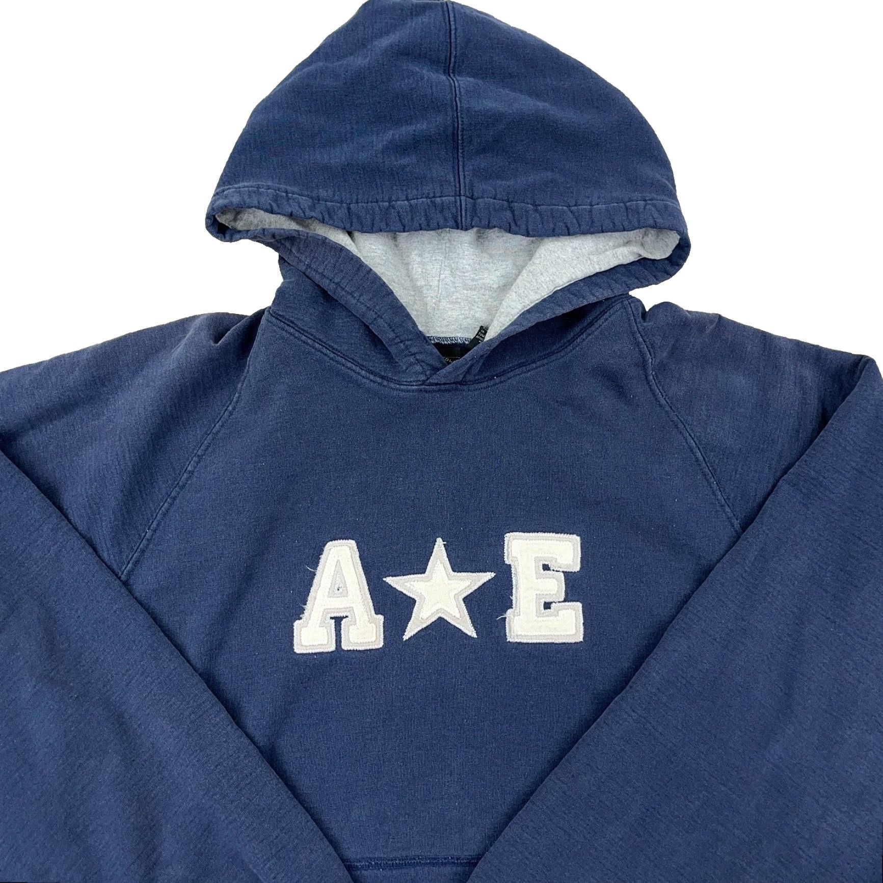 American Eagle Outfitters VINTAGE American Eagle Outfitters Hoodie Men L Blue Sweatshirt Faded Star 90s 2000s Logo Embroidered Pullover Crew Neck All Seasons Size US L / EU 52-54 / 3 - 2 Thumbnail