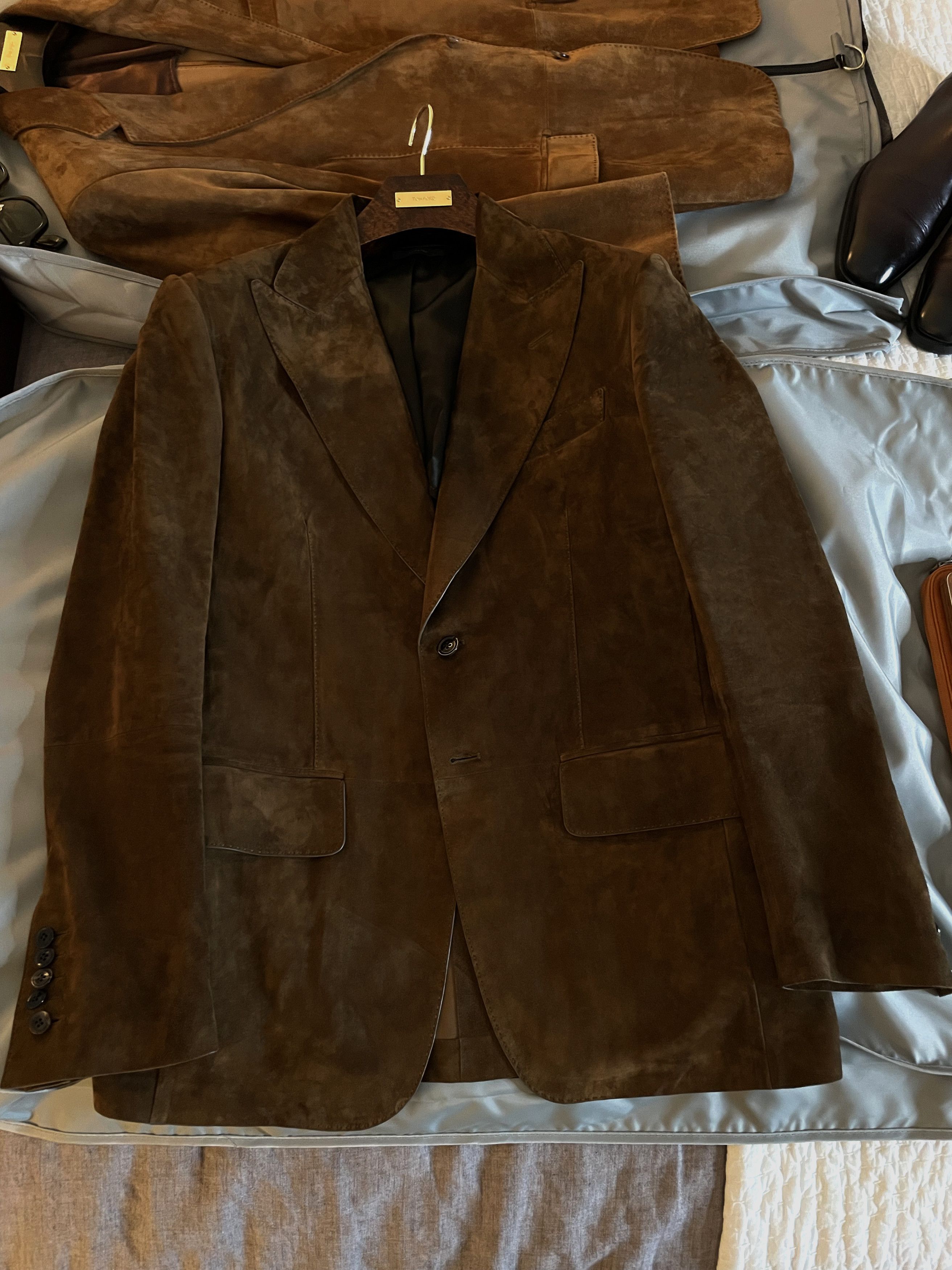 Tom Ford Ultimate Rare $10,700 w/tax TOM FORDSuede Blazer, Tom's Fave Size US L / EU 52-54 / 3 - 5 Thumbnail