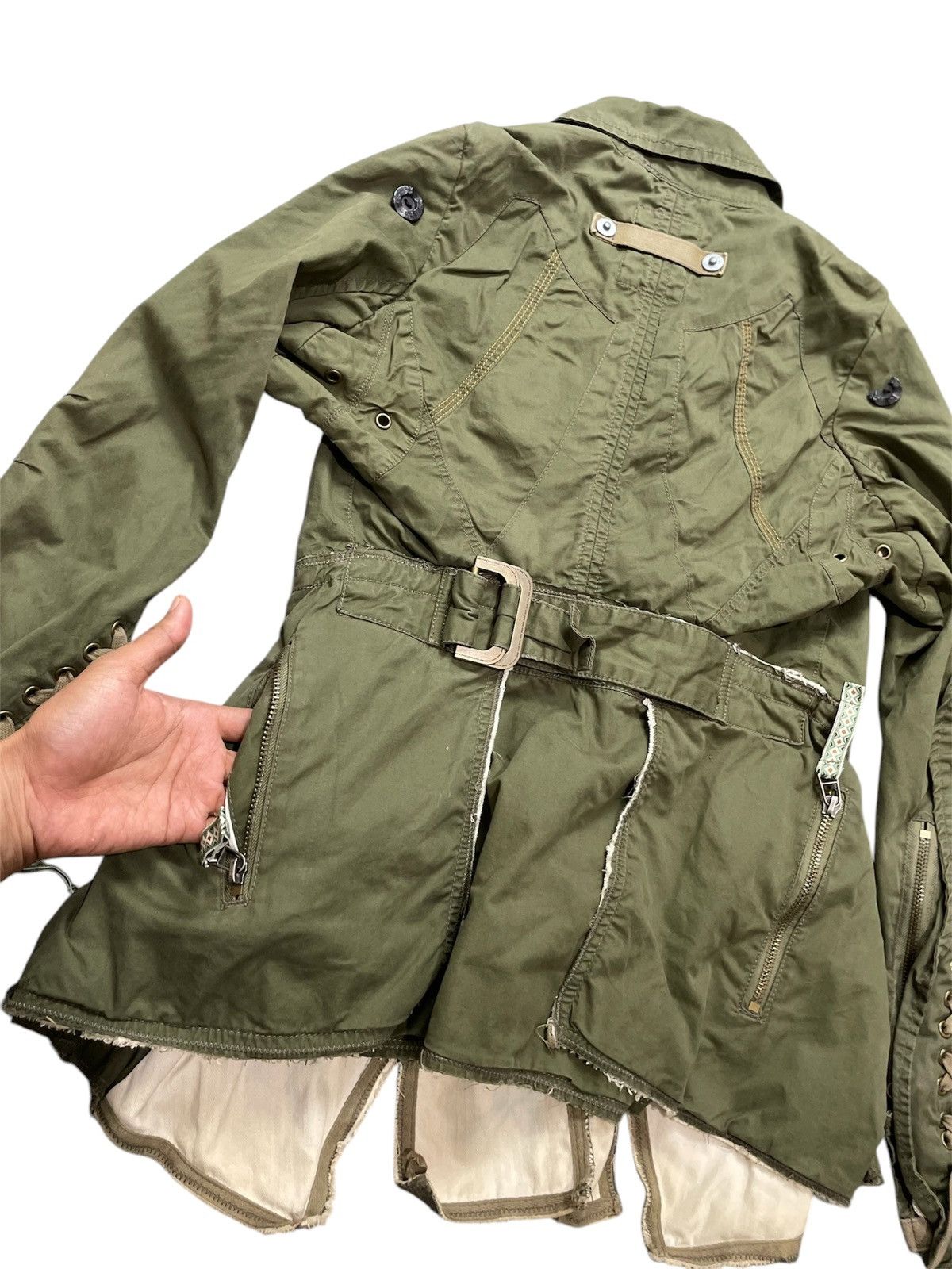 Marithe + Francois Girbaud VINTAGE MARITHE FRANCOIS GIRBAUD RAW CUT MILITARY JACKET Size US S / EU 44-46 / 1 - 8 Thumbnail