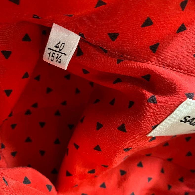Saint Laurent Paris Saint Laurent Paris SS14 red silk shirt-2506 Size US S / EU 44-46 / 1 - 5 Thumbnail
