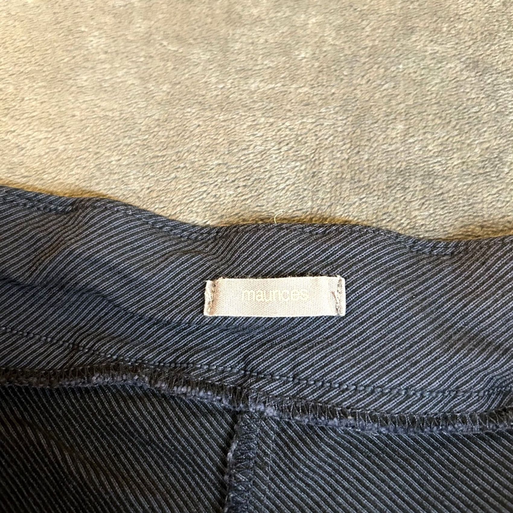Vintage Maurices Cropped Pants Career Elastic Waist Pull On Blue Womens XL Pants Striped Wide-Leg Casual Workwear Mens?? Size 40" / US 18 - 2 Thumbnail