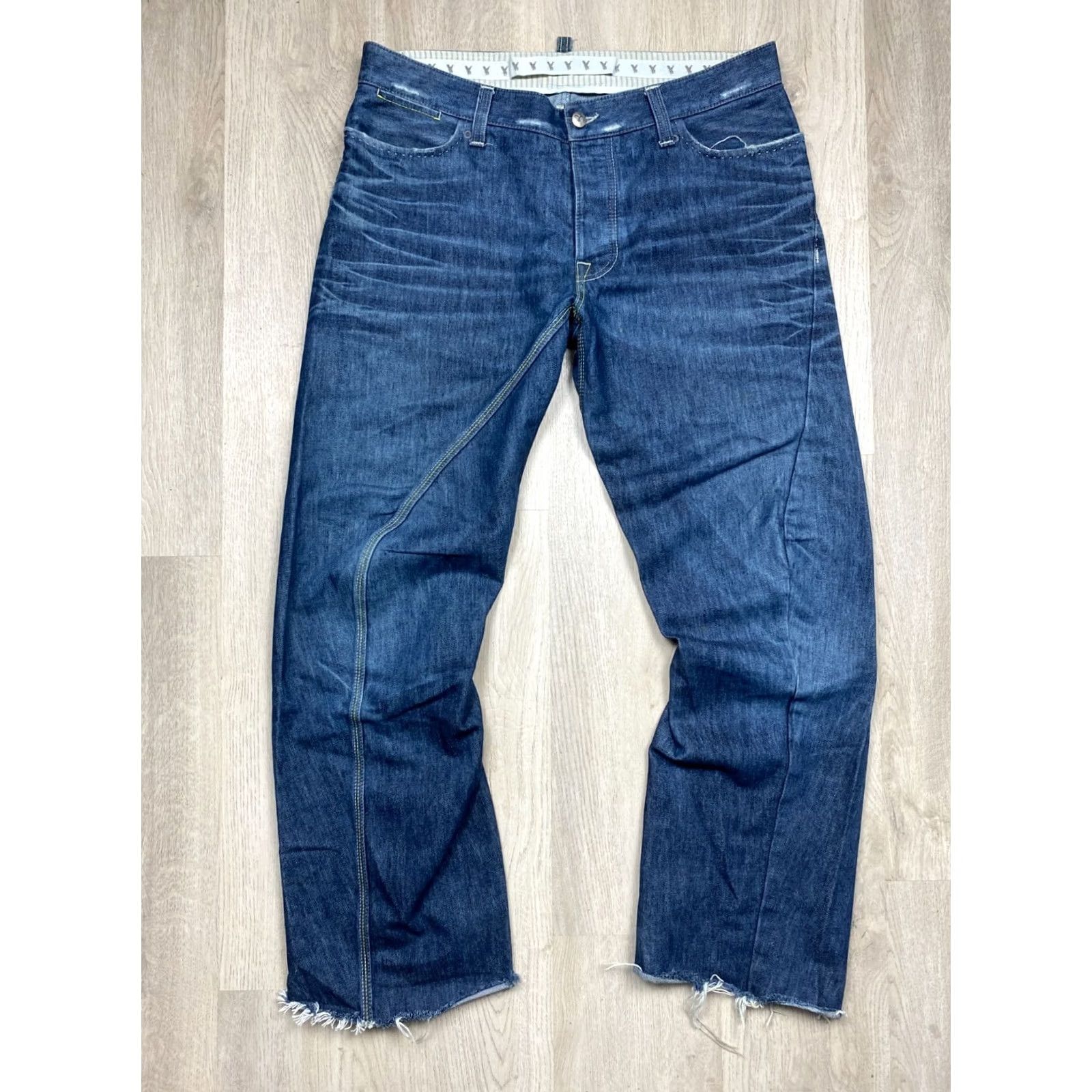 Denime VINTAGE Michiko Koshino Jeans Jeans Size 36 Men Denim Blue 36 Inseam 79cm Straight Regular Cotton Denim Logo Japan Pocket Erased Bottom 1990s Mens Size US 36 / EU 52 - 5 Thumbnail