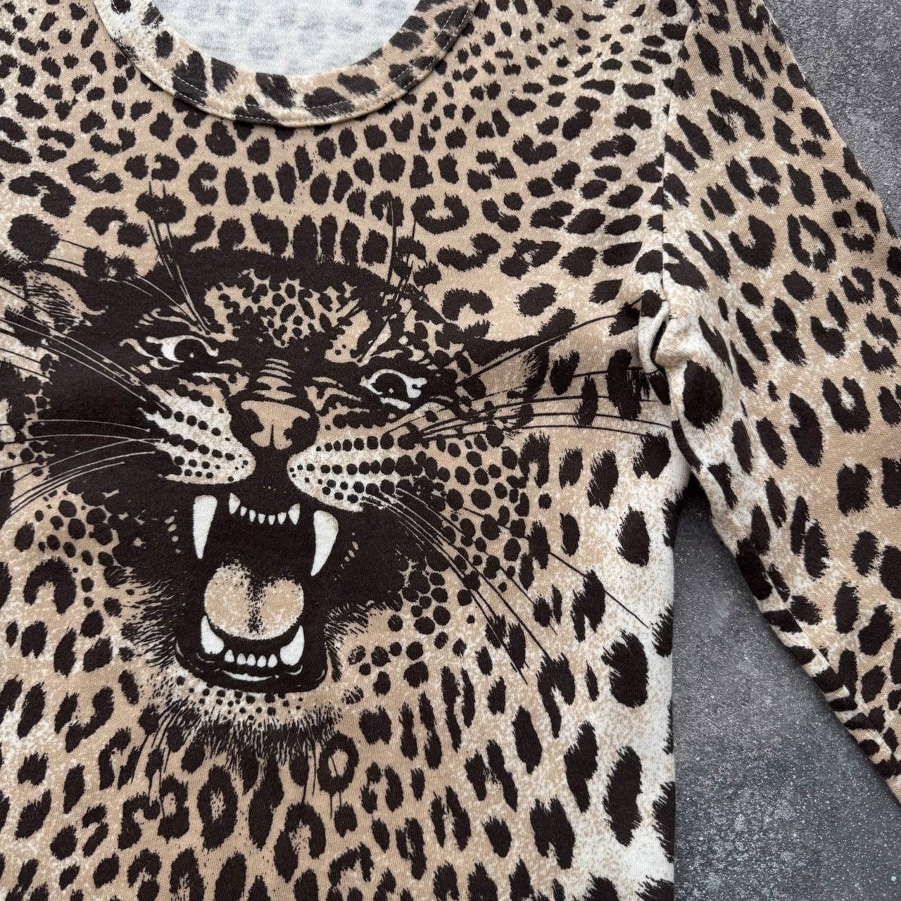 20471120 × Vintage Leopard Printed D&G Style Vintage Long Sleeve Top Size M / US 6-8 / IT 42-44 - 5 Thumbnail
