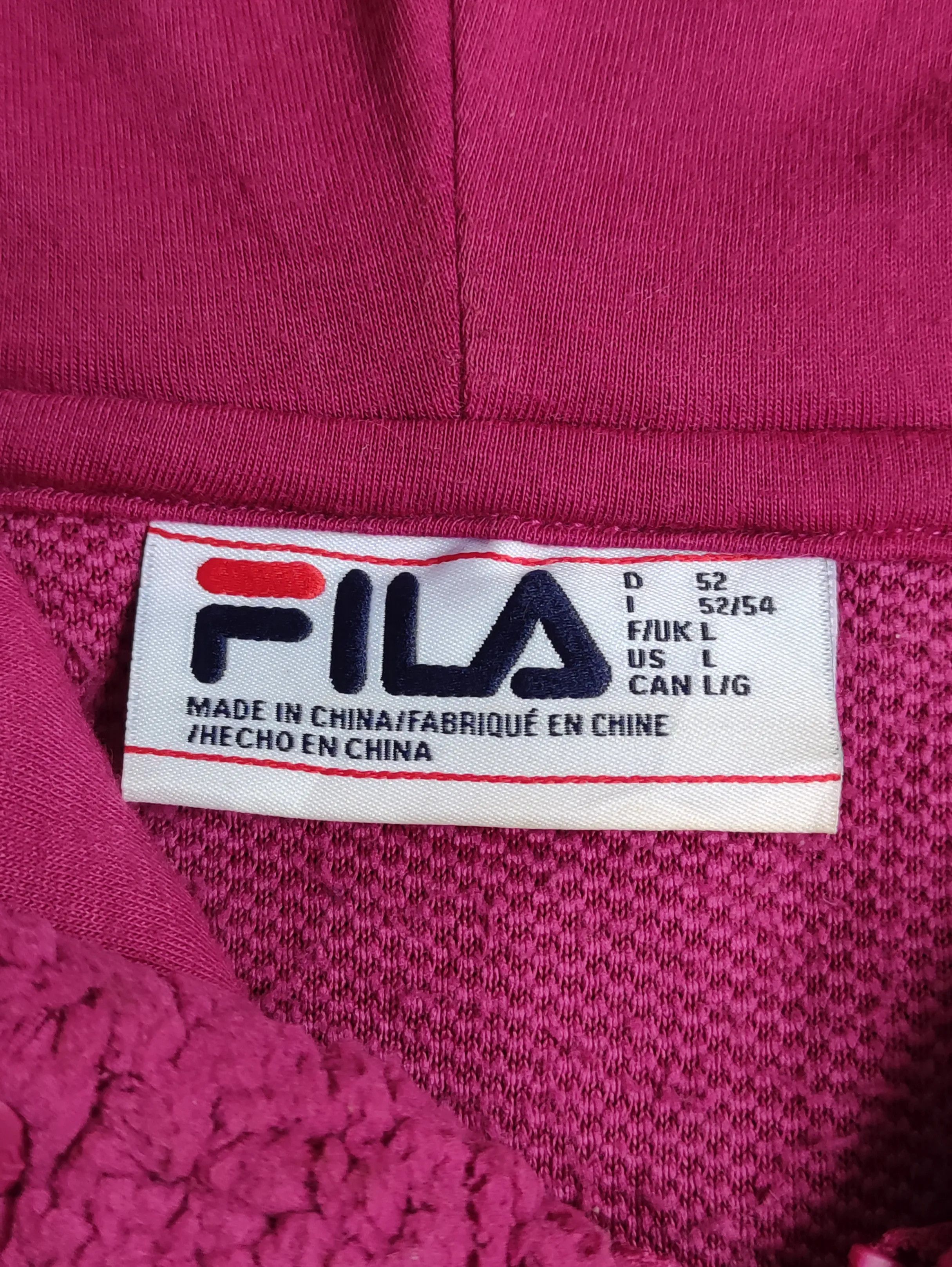 Fila FILA Sherpa Fleece Zip-Up Hoodie Magenta Size US XL / EU 56 / 4 - 2 Thumbnail