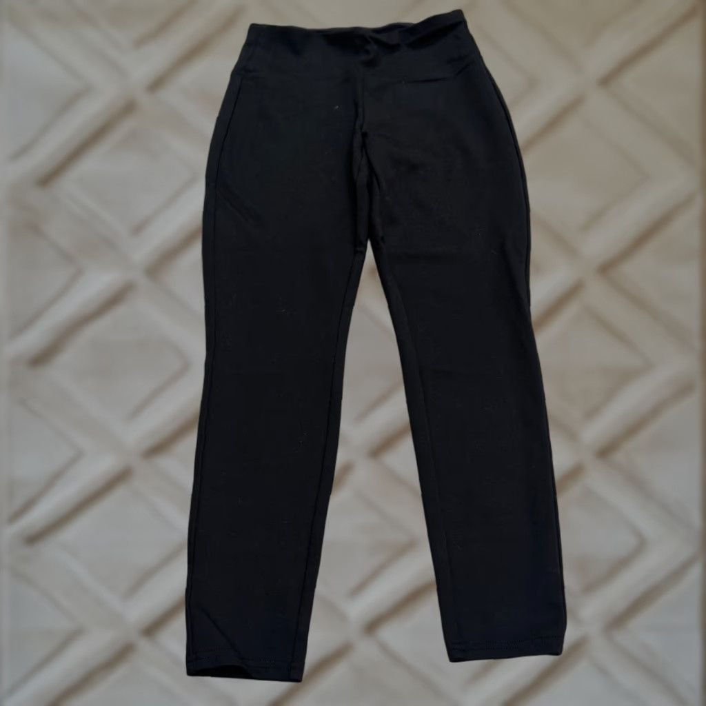 Vintage Three Dots Ponte Crop Ankle Leggings Womens Medium Black High Rise Stretch 26x25 Size 32" / US 10 / IT 46 - 1 Thumbnail