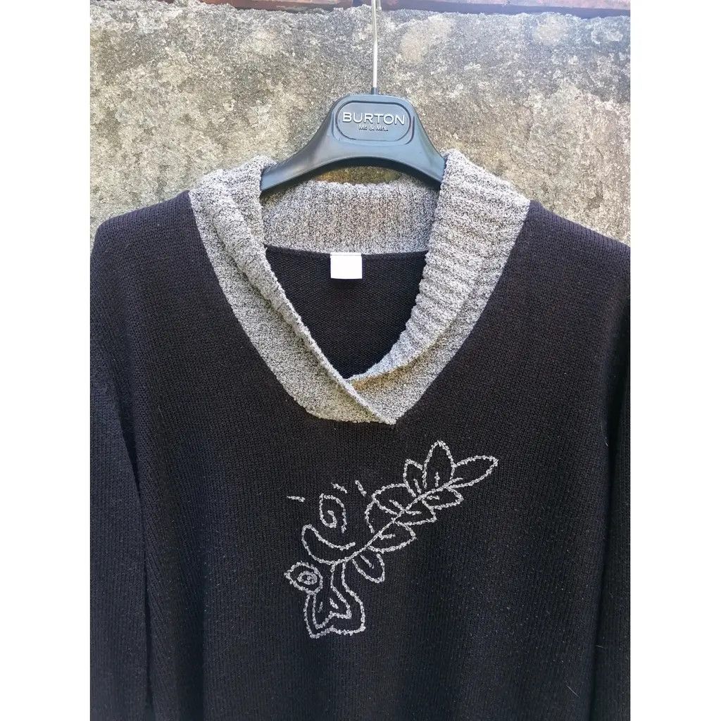Other Black Knit Floral Sweater (Size M) Size US M / EU 48-50 / 2 - 1 Thumbnail