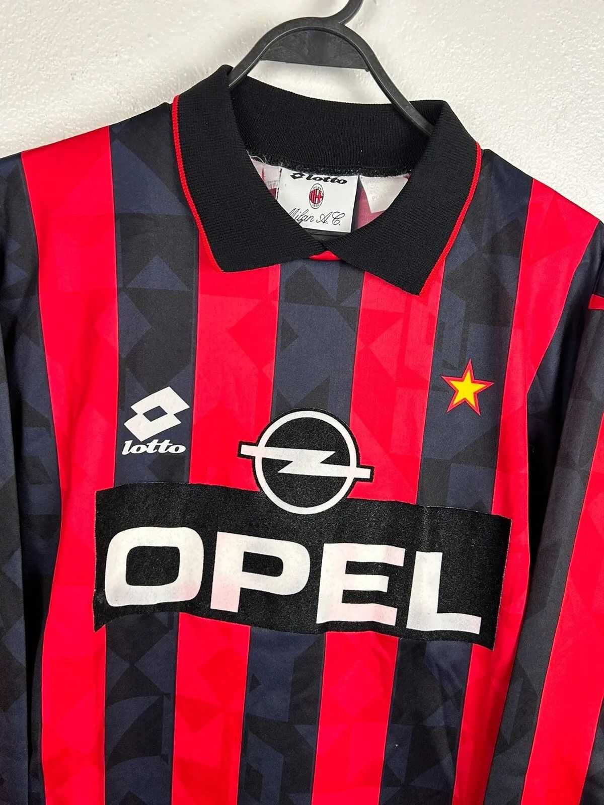 Lotto Sport Vintage Lotto AC Milan 1993/94 Home Kit Reworked L/S Jersey Size US M / EU 48-50 / 2 - 2 Thumbnail