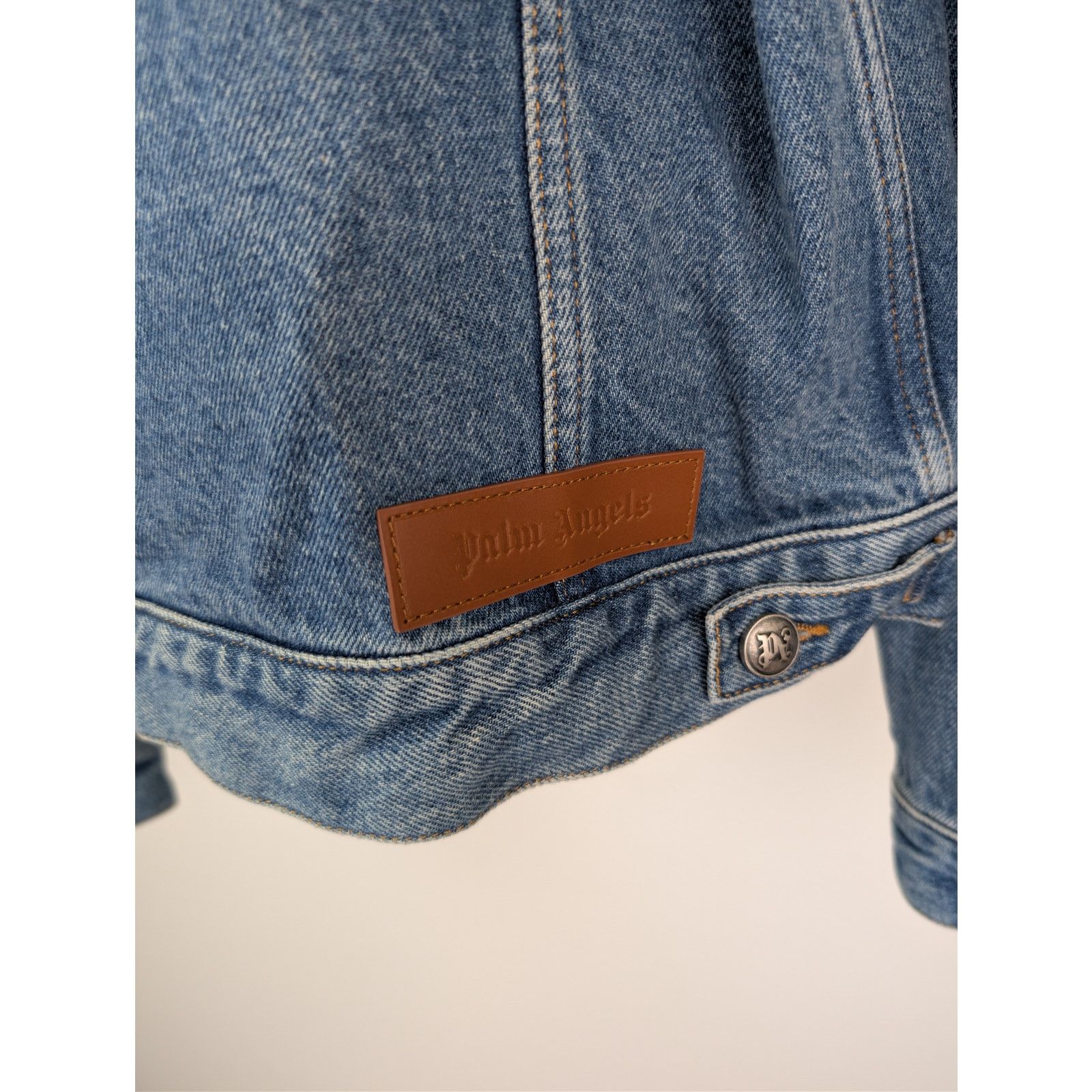 Palm Angels o1rshd1 Bear in Mind Denim Jacket in Blue / Brown Size US XXL / EU 58 / 5 - 15 Thumbnail