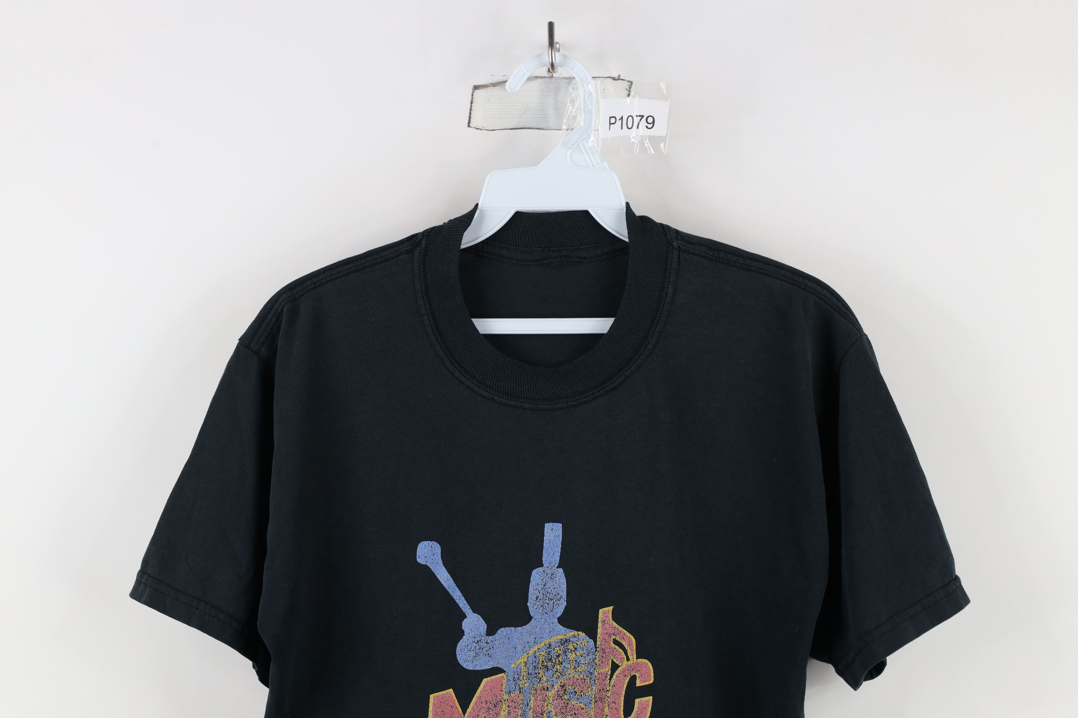 Vintage Vintage 90s Streetwear The Music Man Musical T-Shirt Black Size US S / EU 44-46 / 1 - 2 Thumbnail