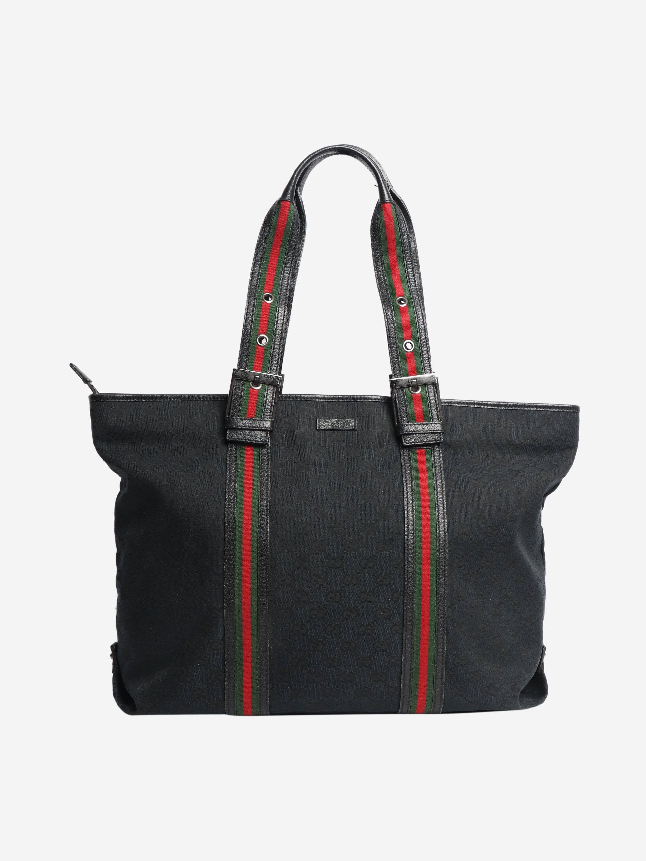 Gucci Black GG canvas belted handle bag Size ONE SIZE - 1 Thumbnail
