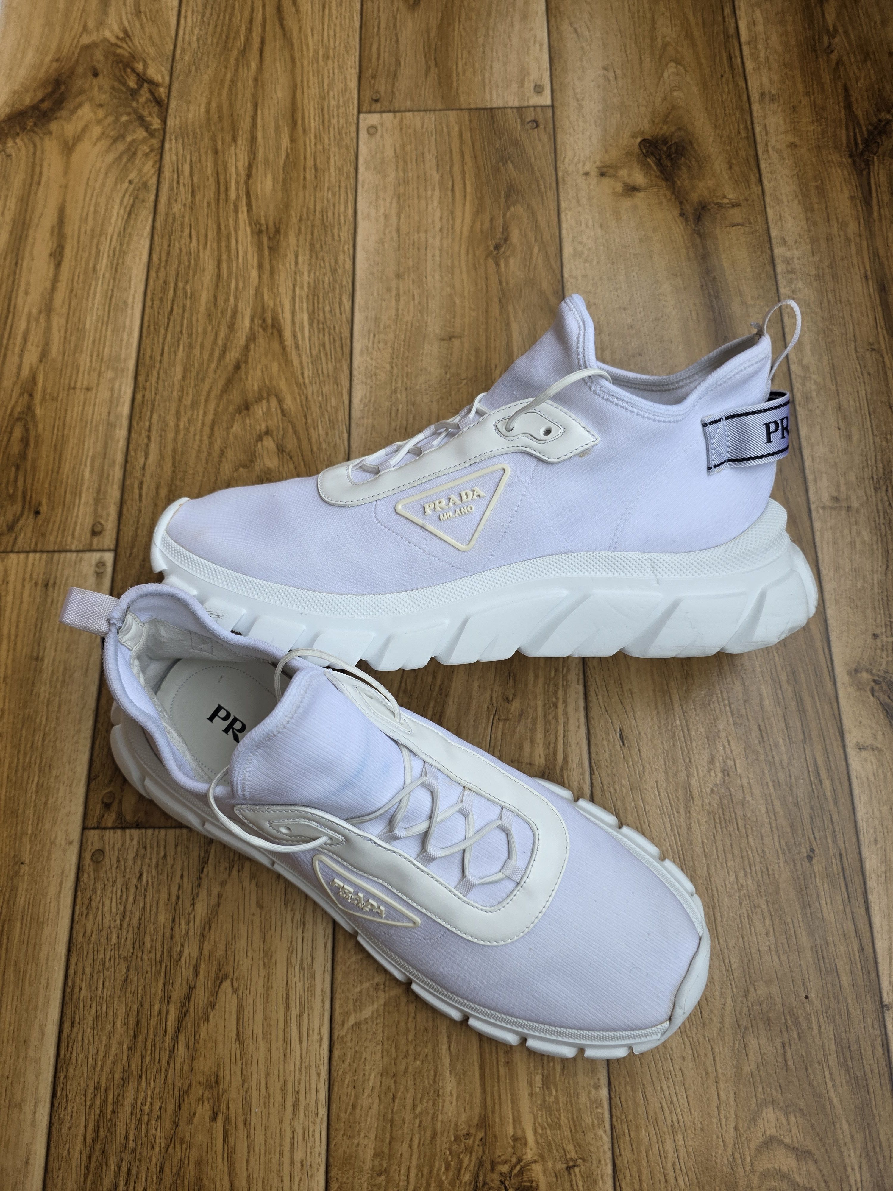 Prada Prada Low Top White Men Sneakers Size US 12 / EU 45 - 3 Thumbnail