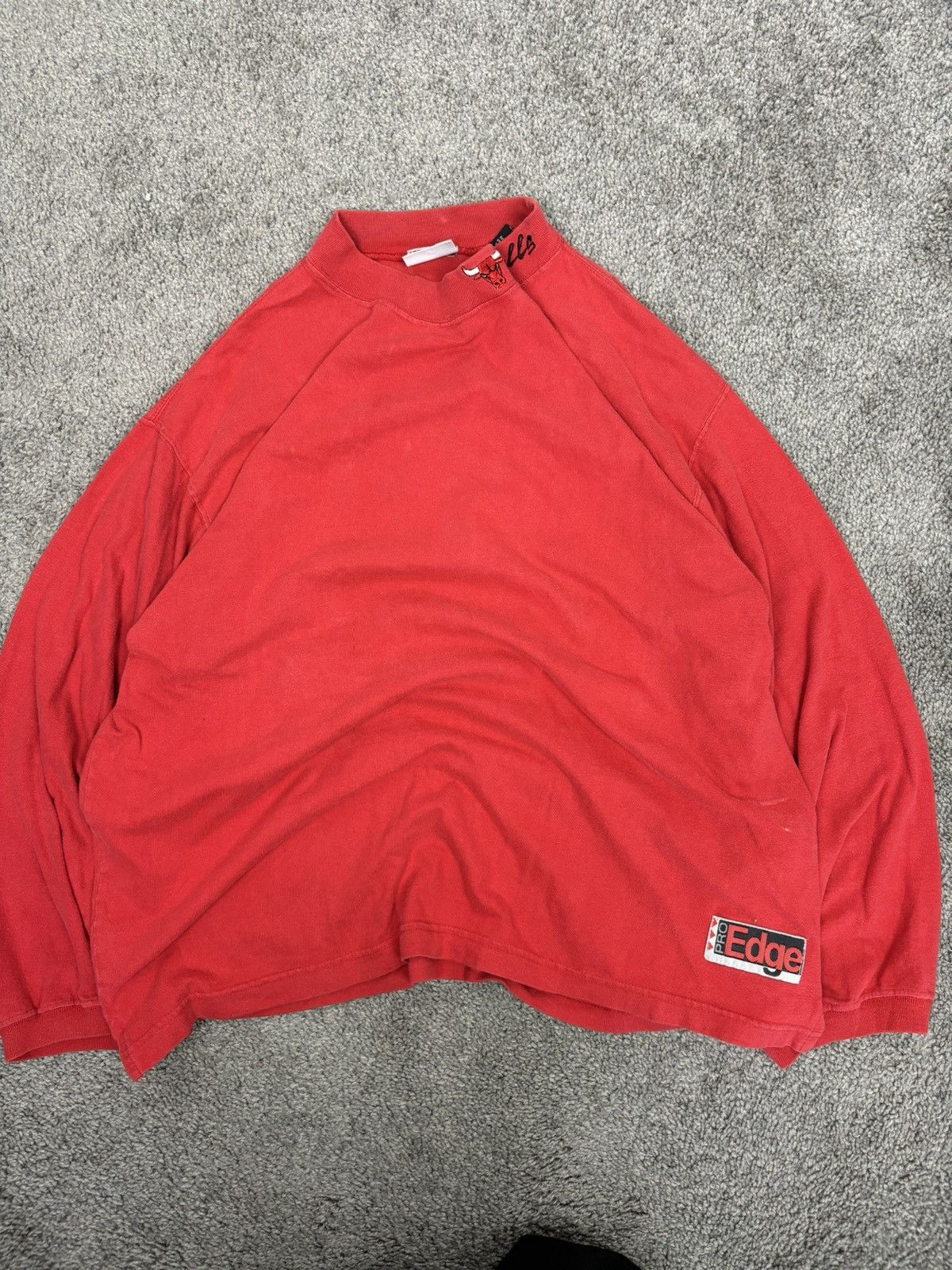 NBA × Vintage Vintage pro edge Red chicago bulls embroidered mock neck Size US M / EU 48-50 / 2 - 1 Thumbnail