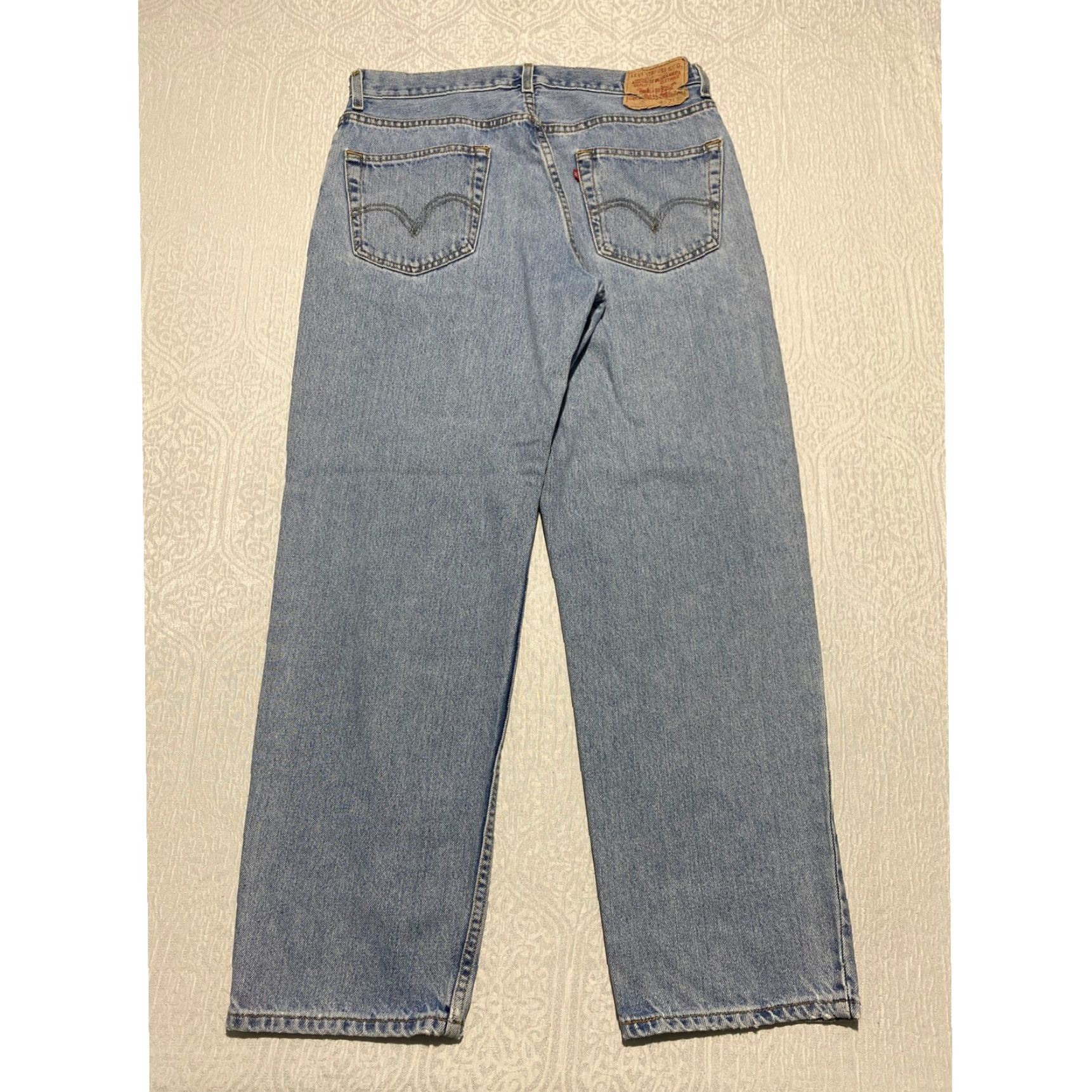 Levi's Levi's 550 Jeans Mens 34×30 Blue Denim Relaxed Fit Light Vintage 90s Straight Jeans Mens W34 L30 Clothing Size US 34 / EU 50 - 2 Thumbnail