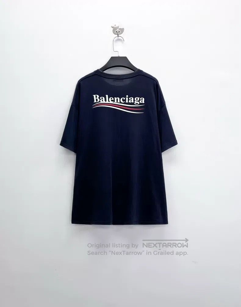 Balenciaga Balenciaga Navy Blue Coca-Cola Wave Front and Back Logo Sh Size US XS / EU 42 / 0 - 2 Thumbnail